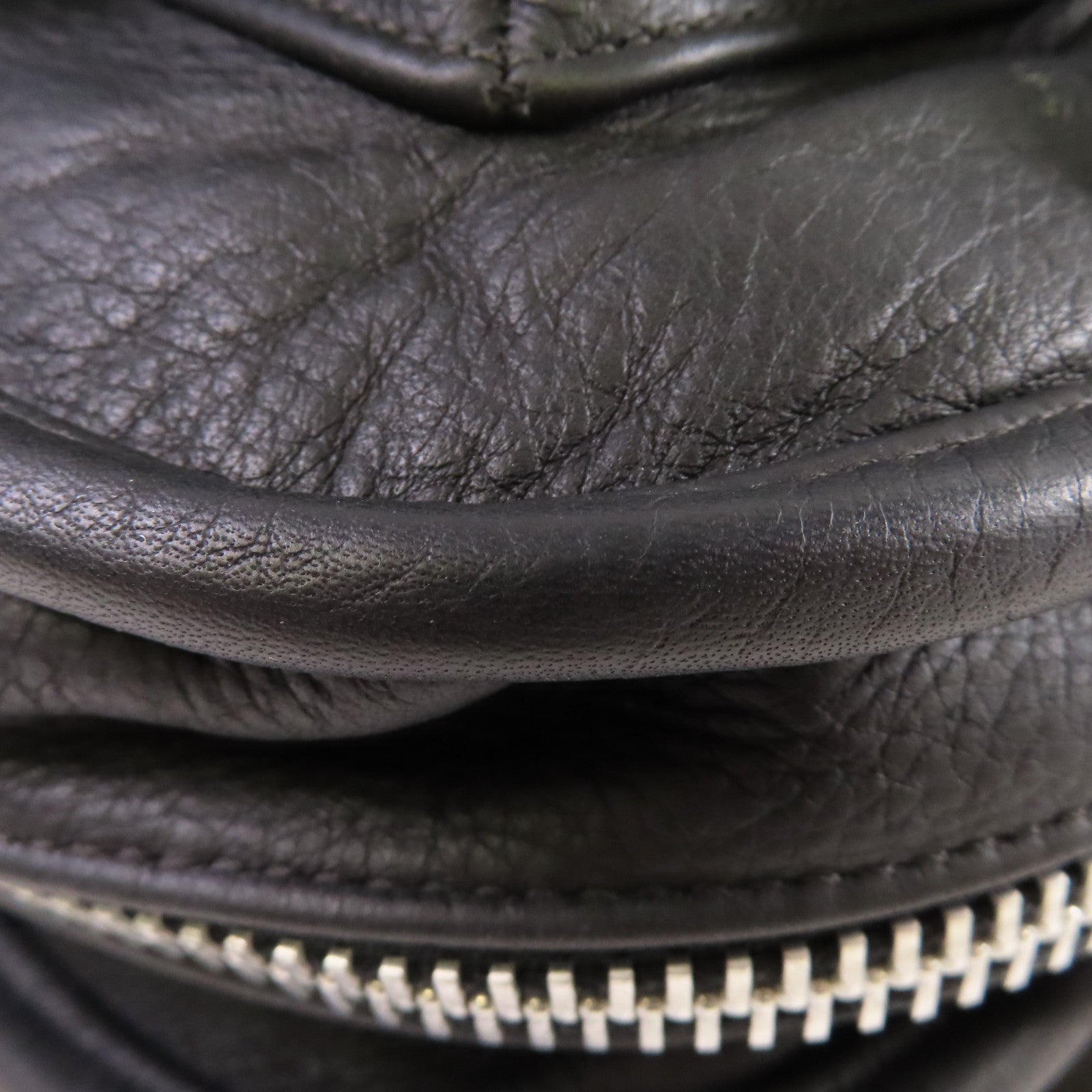 CHROME HEARTS 牛皮皮革Shoulder Bag銀扣肩背袋黑色
