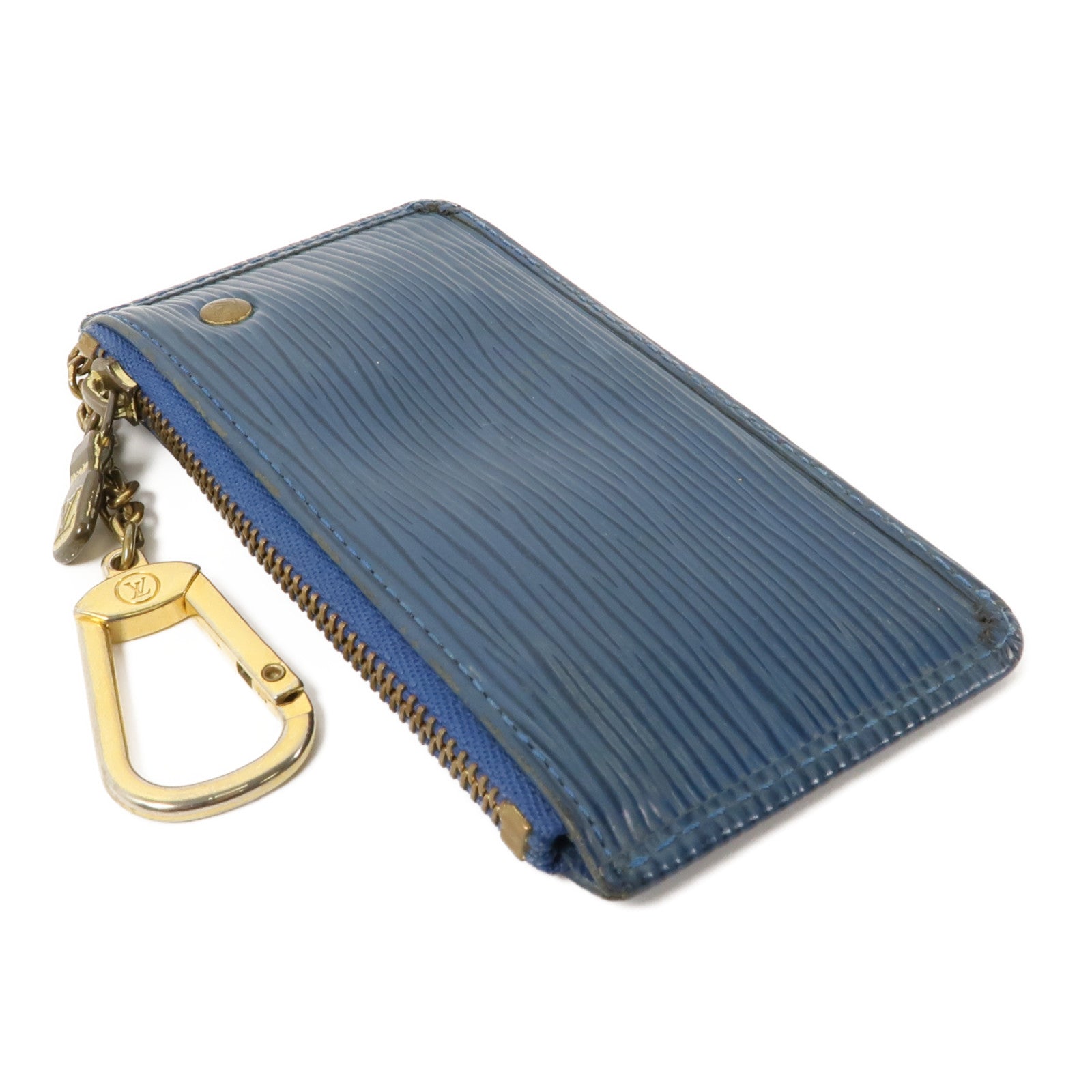 LOUIS VUITTON Epi Cles Coin Purse金扣零錢包藍色