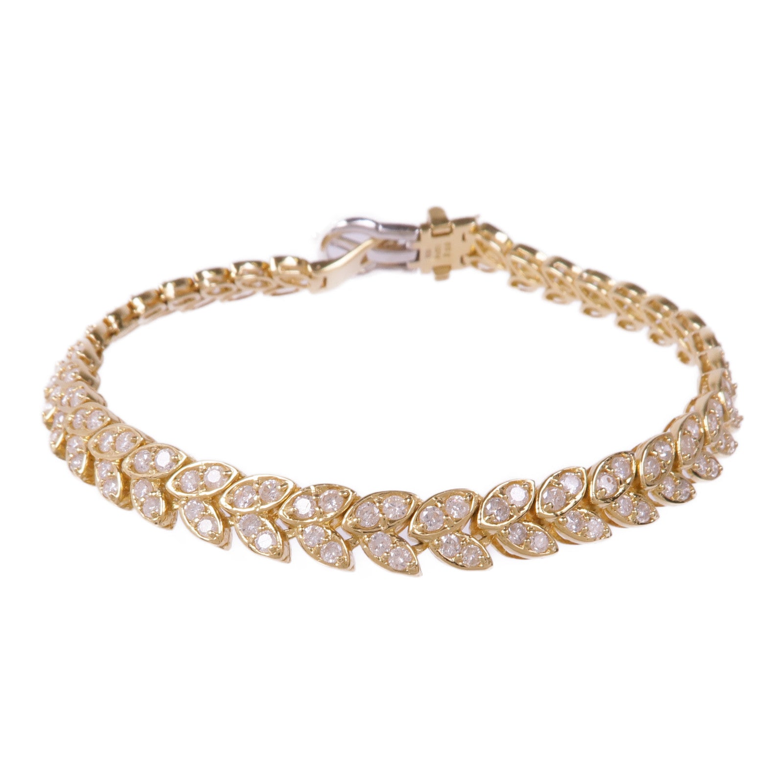 JEWELRY 【激減優惠】18K黃金/PT850鉑金Diamond Bracelet鑽石手鏈