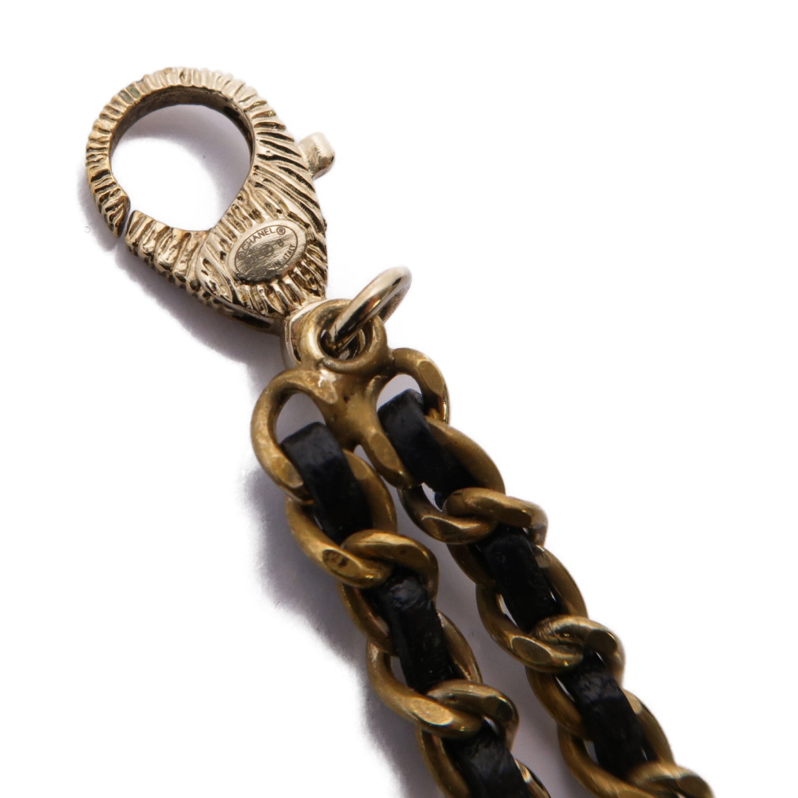 CHANEL 金屬Necklace項鍊黒色/金色