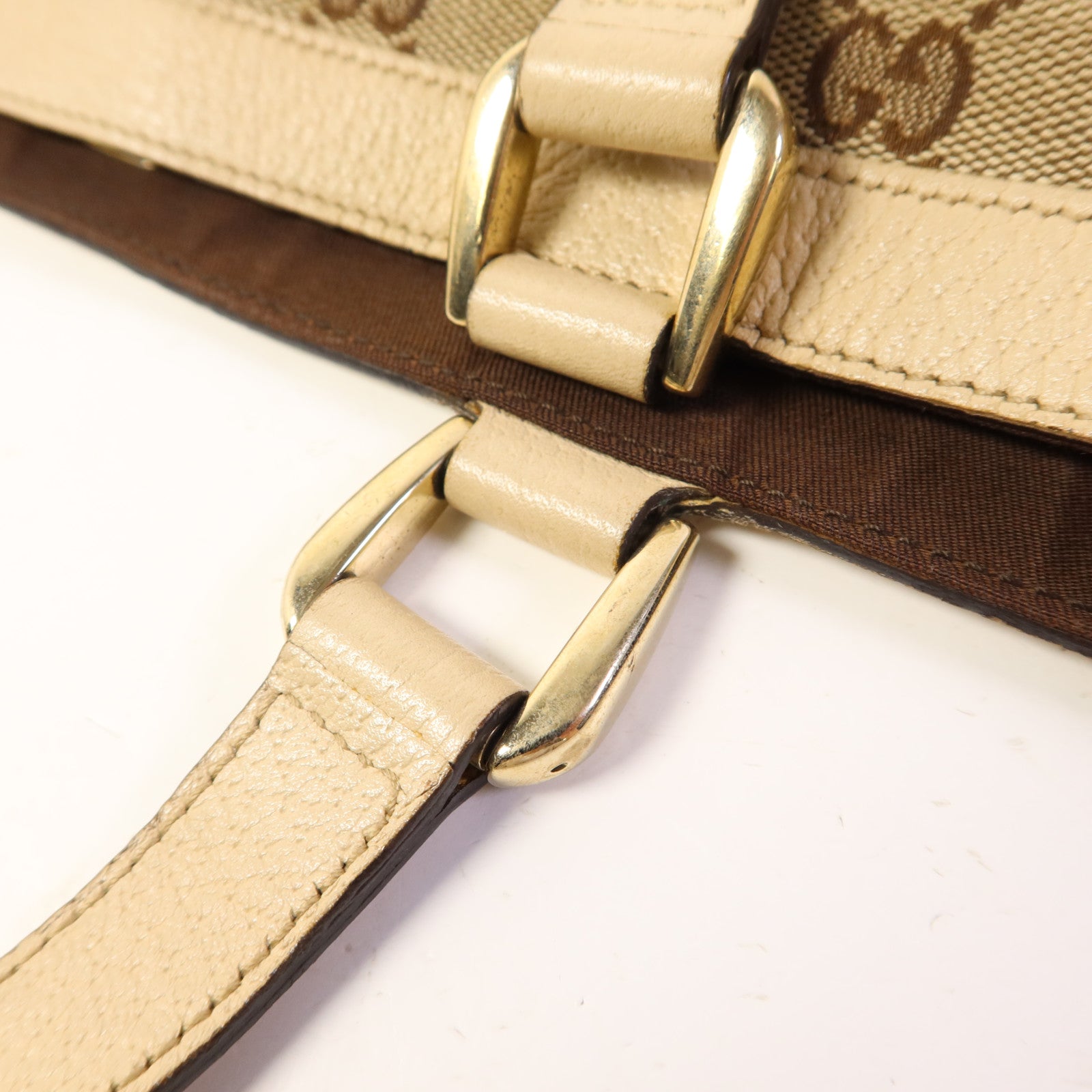 GUCCI 帆布Abbey Tote Bag金扣手挽袋