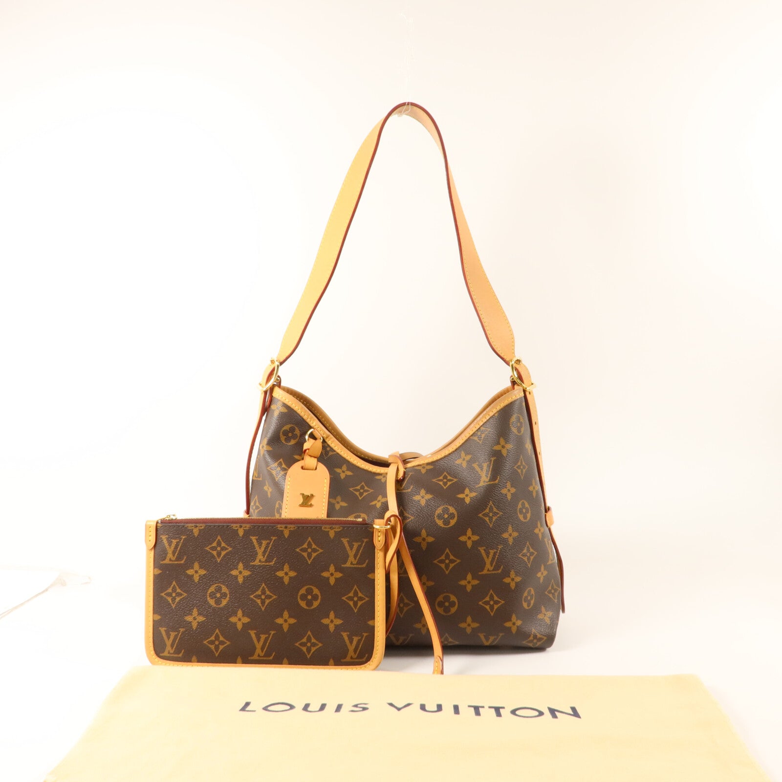LOUIS VUITTON Monogram CarryAll PM金扣肩背袋
