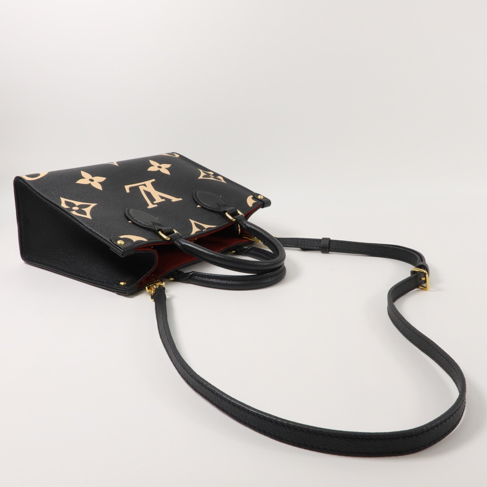 LOUIS VUITTON Monogram Empreinte On The Go PM手挽肩背兩用袋