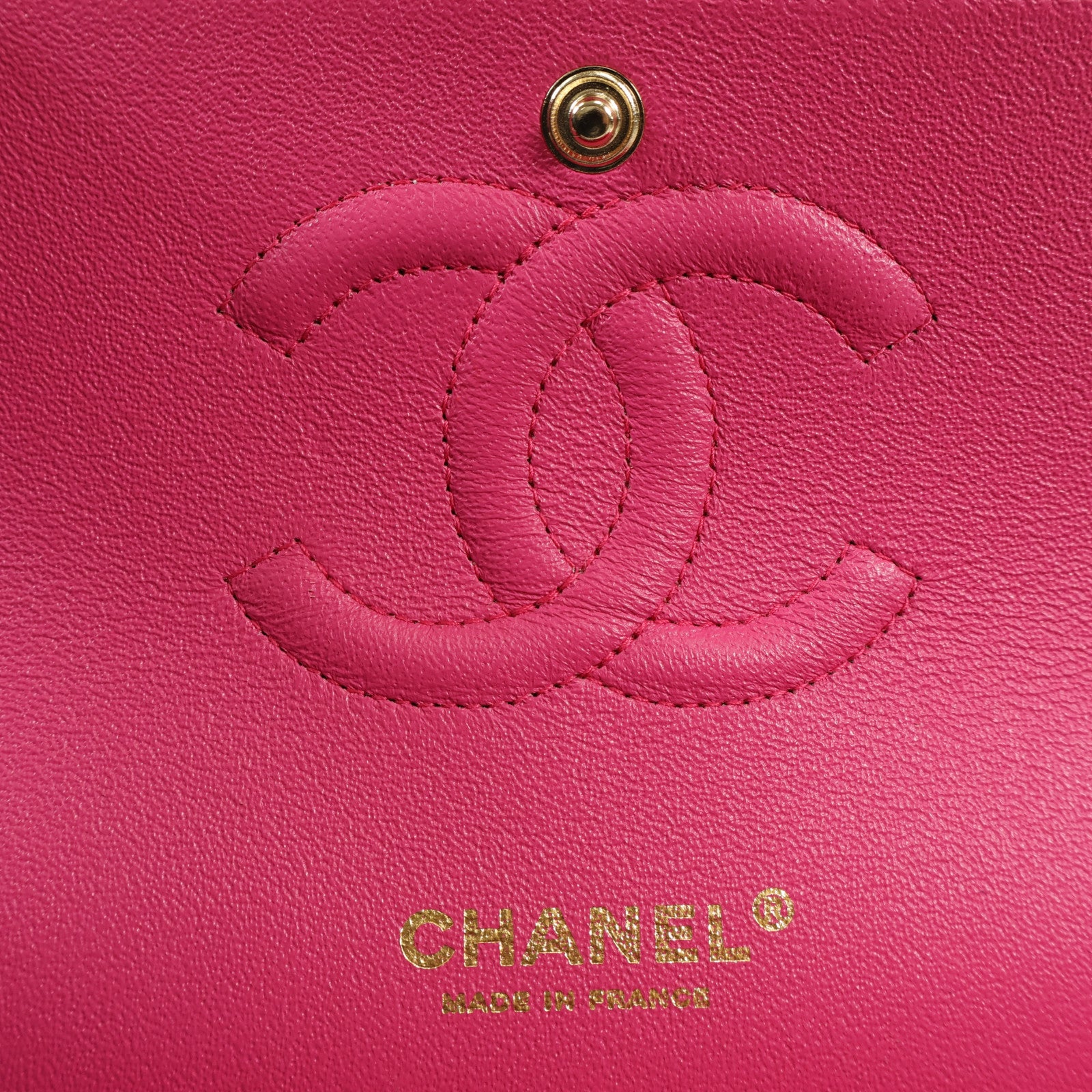 CHANEL 羊皮皮革Classic 25銀扣鏈帶肩背袋
