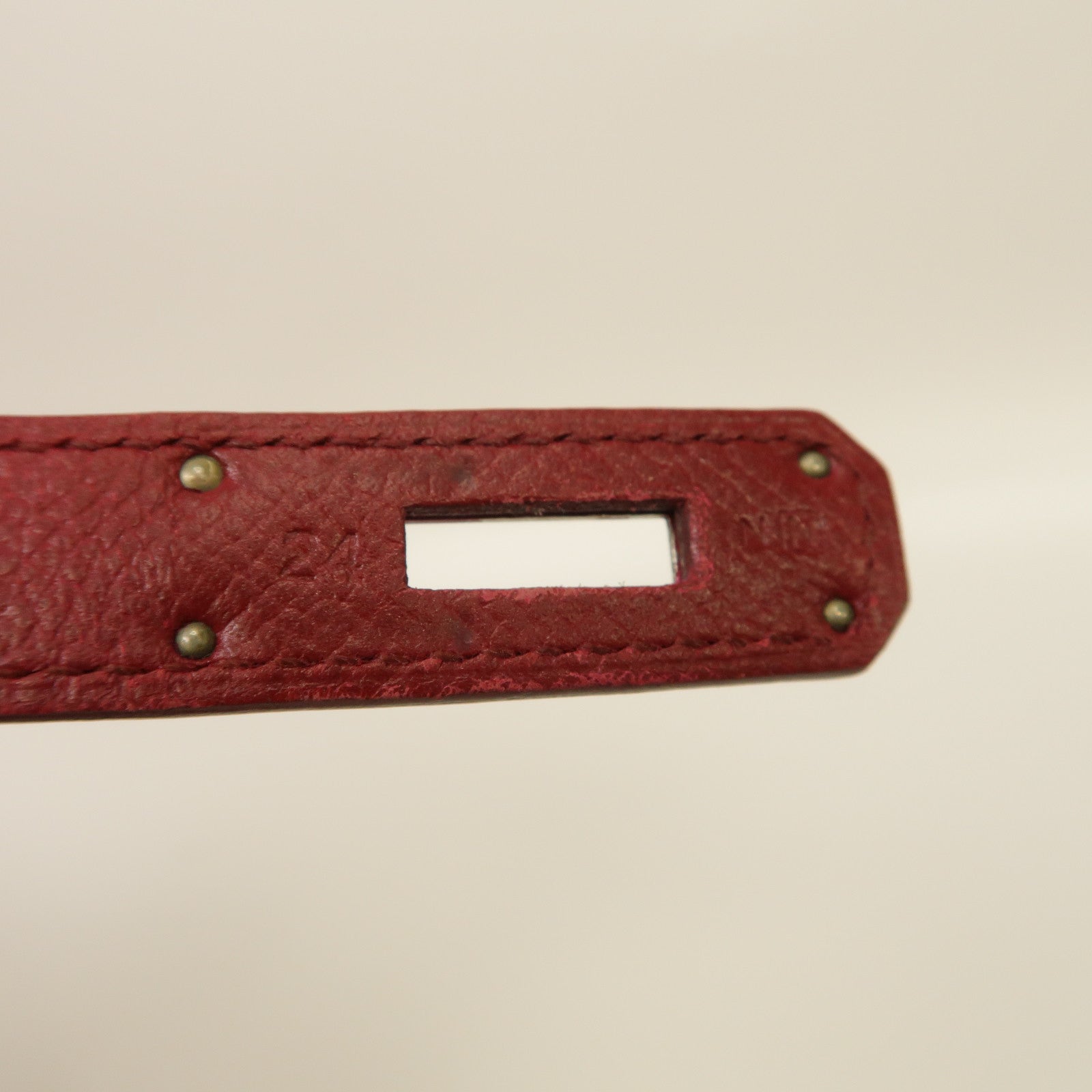 HERMES 【激減優惠】Epsom皮革Kelly 32銀扣手挽肩背兩用袋Ruby/紅色