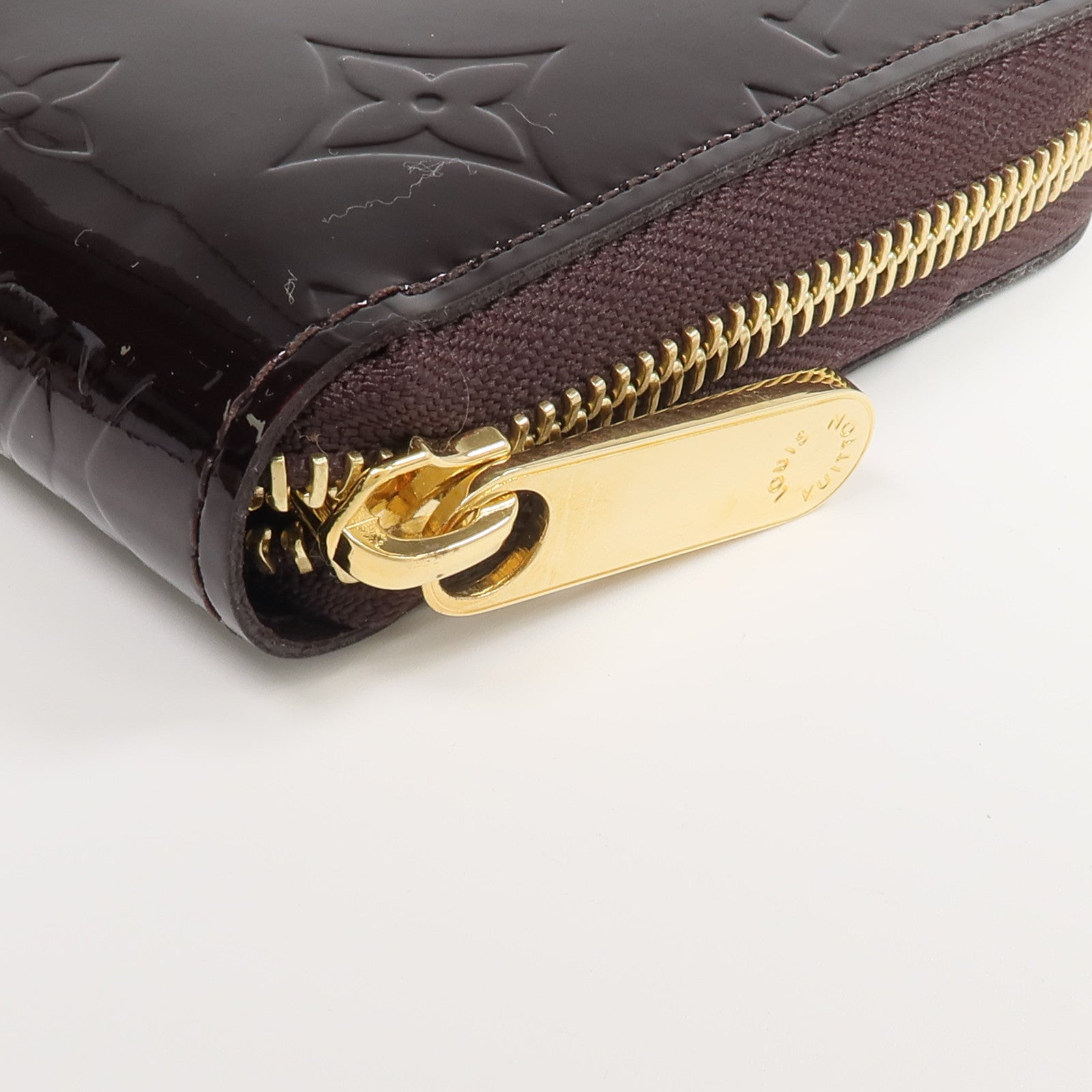 LOUIS VUITTON Monogram Vernis Zippy Long Wallet長錢包Amarante
