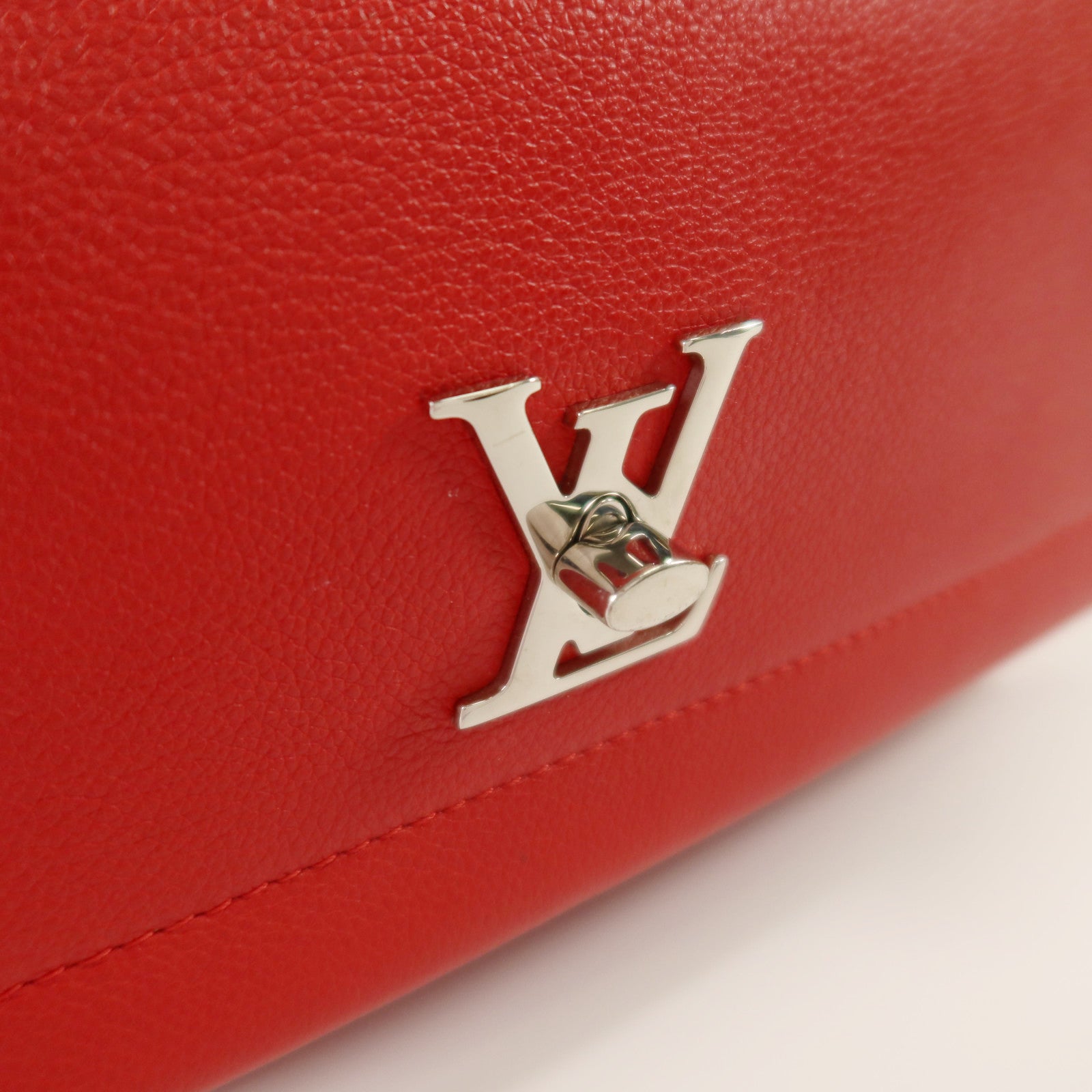 LOUIS VUITTON 牛皮皮革Lockme II銀扣手挽肩背兩用袋