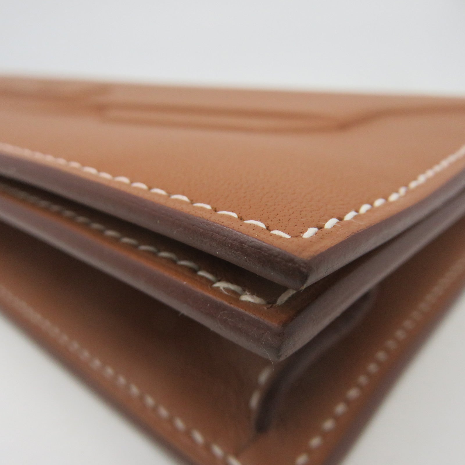 HERMES 【清倉大減價】Swift皮革Shadow Kelly Clutch手提包金色