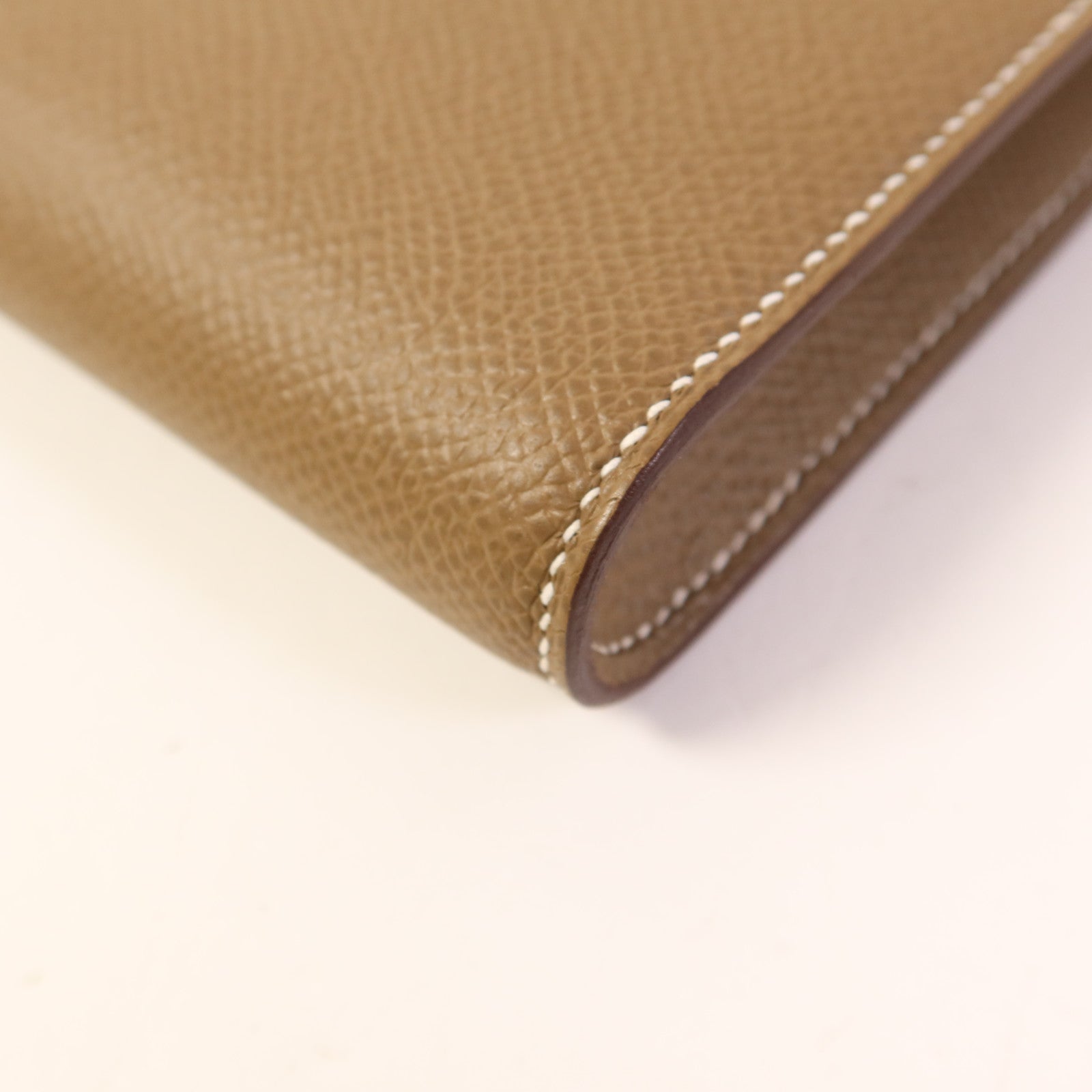 HERMES Epsom皮革Clic 16金扣肩背袋Etoupe
