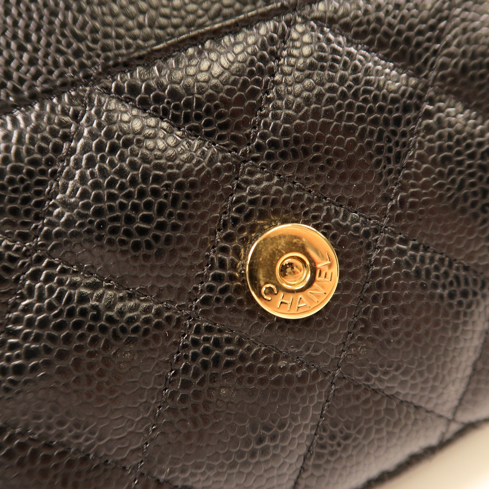 CHANEL 牛皮皮革Wallet On Chain金扣鏈帶肩背袋黑色