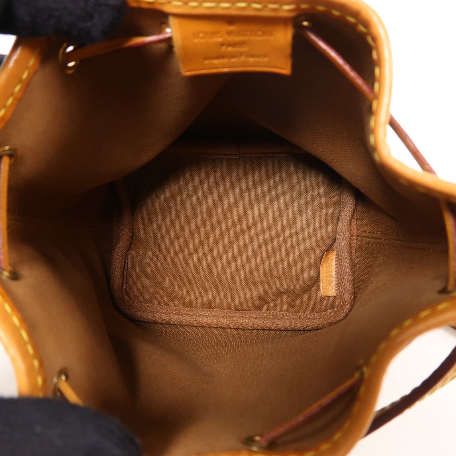 LOUIS VUITTON Monogram Nano Noe金扣肩背袋棕色