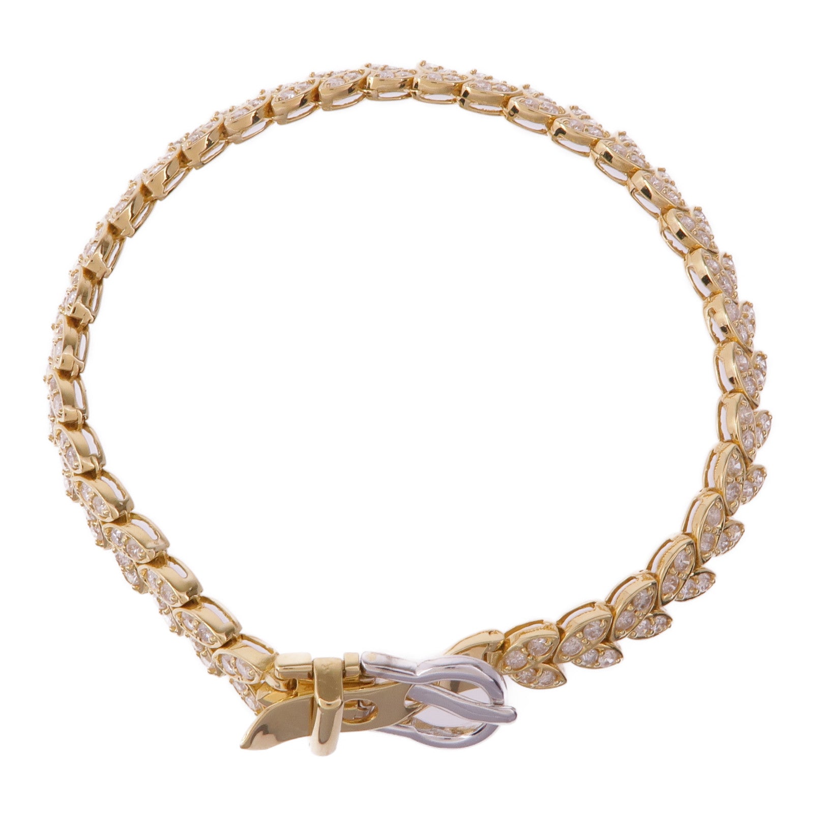 JEWELRY 【激減優惠】18K黃金/PT850鉑金Diamond Bracelet鑽石手鏈