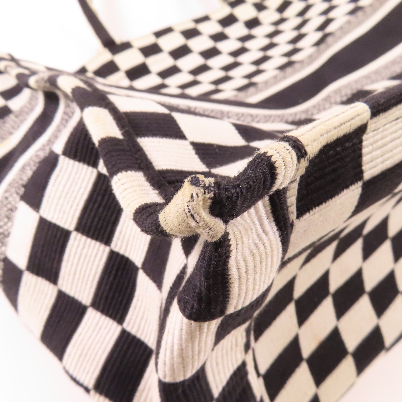 Dior CD Book Large Tote Bag Canvas White/Black