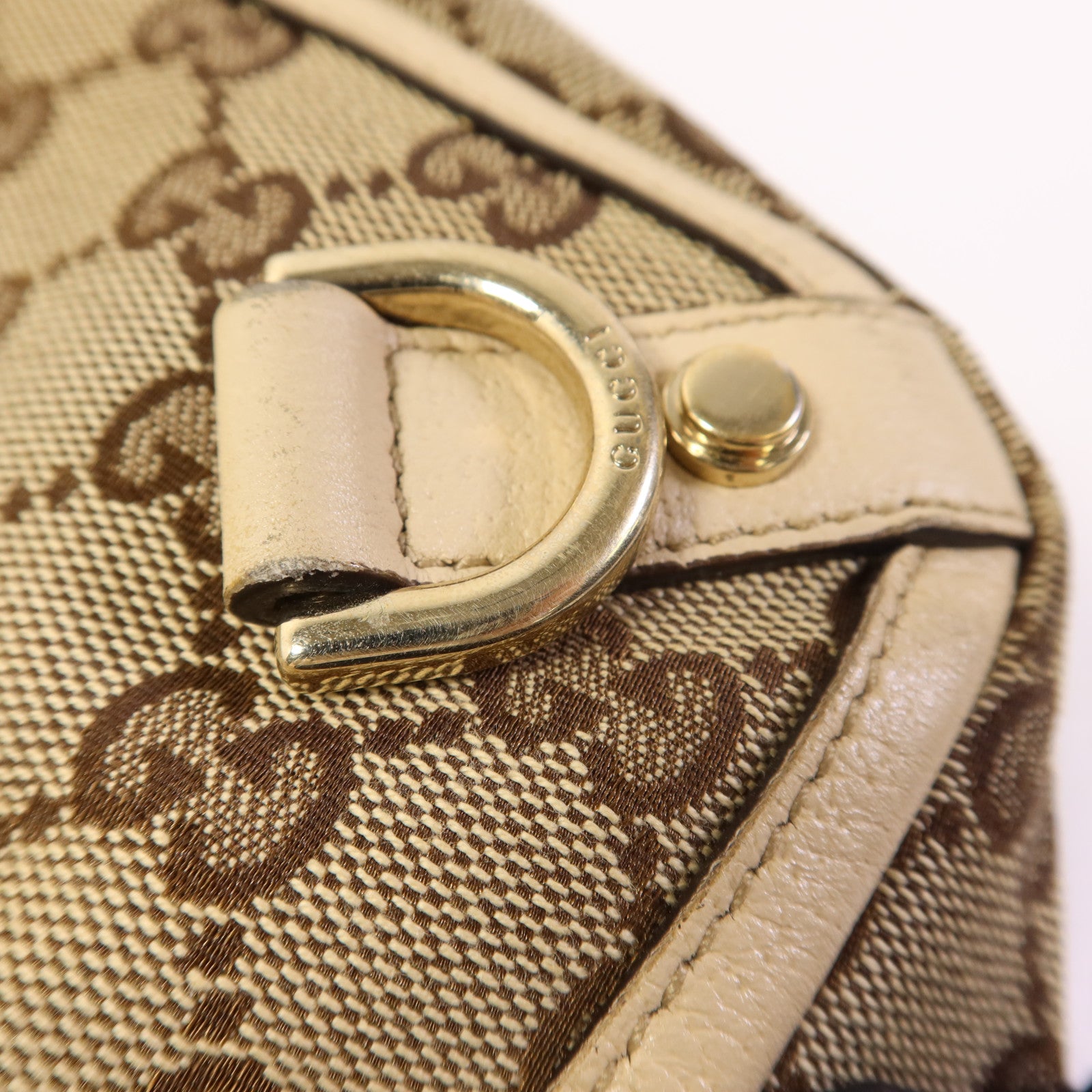GUCCI 帆布Abbey Tote Bag金扣手挽袋