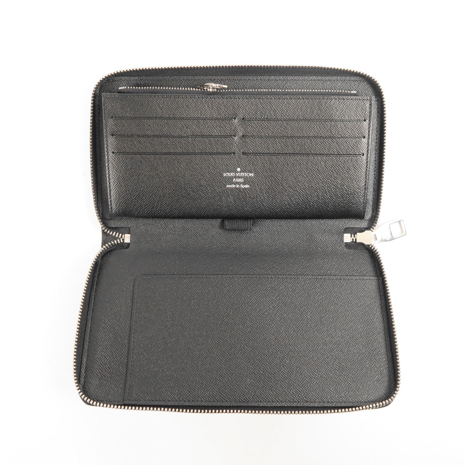 LOUIS VUITTON Damier Graphite Zippy Organizer Wallet銀扣長錢包