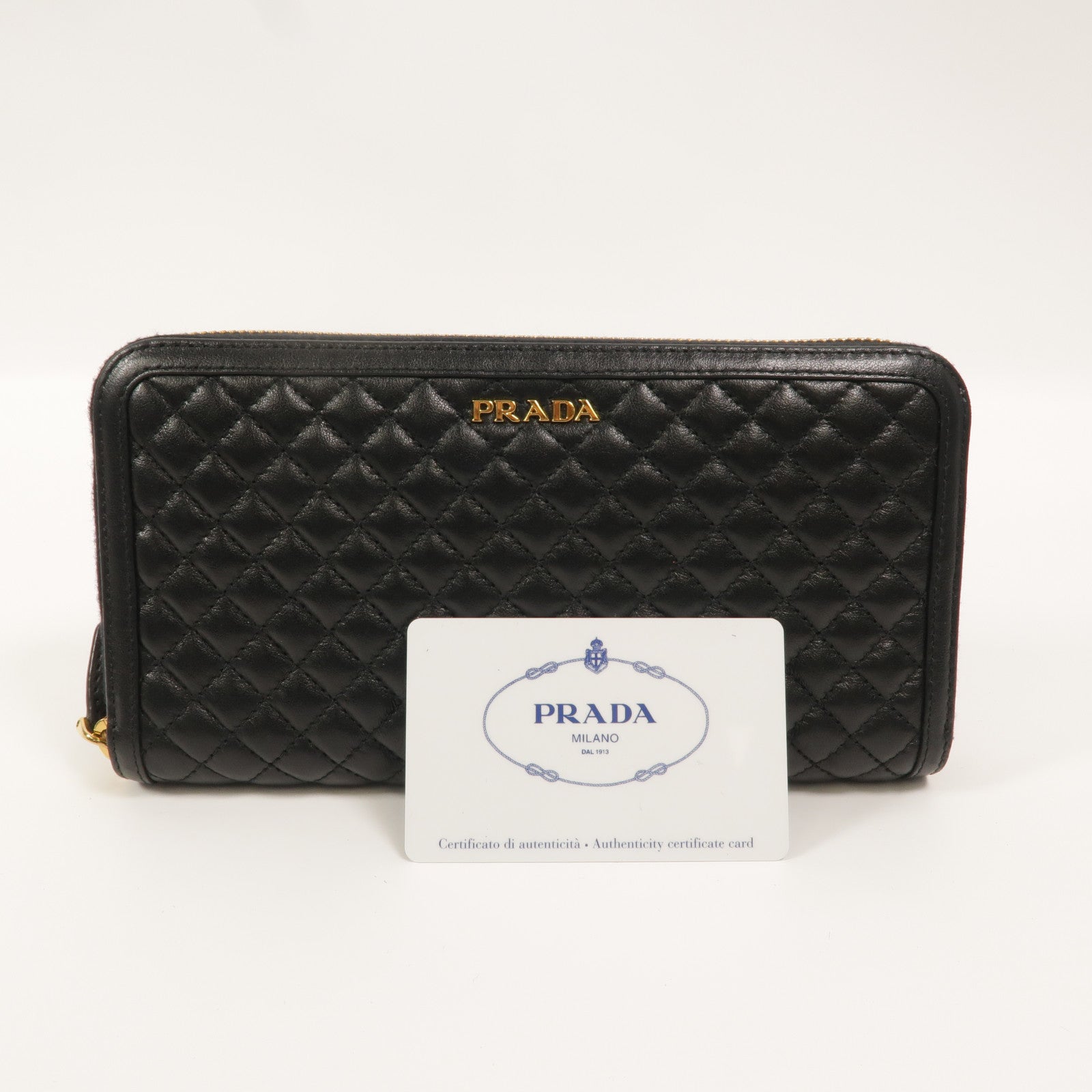PRADA 牛皮皮革Zipper Long Wallet長錢包