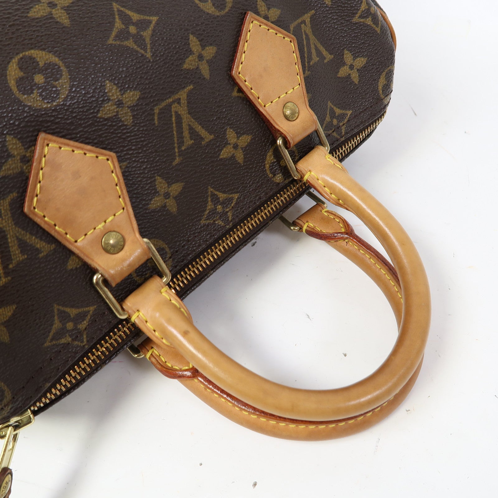 LOUIS VUITTON Monogram Speedy 25金扣手挽袋啡色