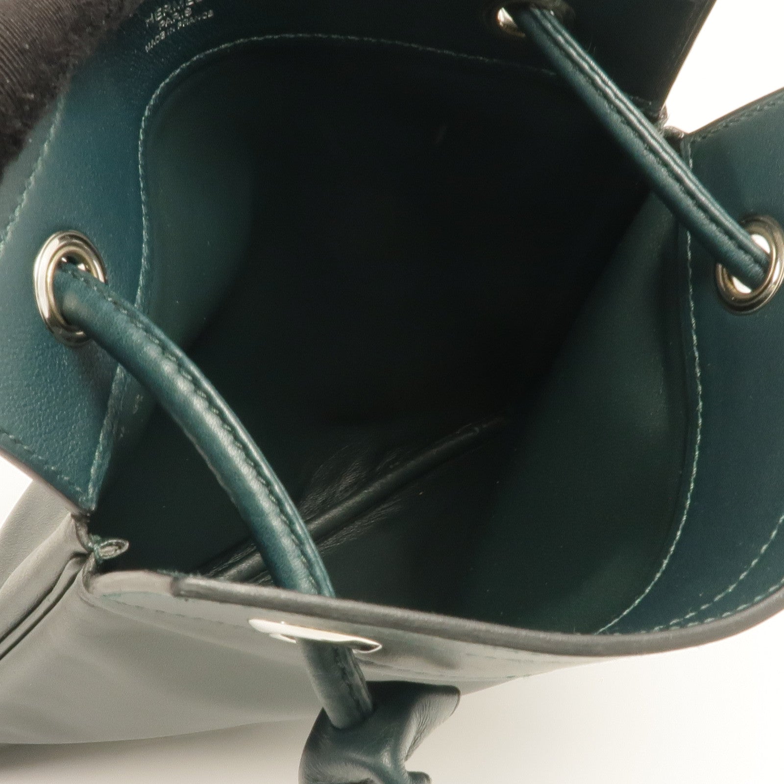 HERMES Swift皮革Aline銀扣肩背袋Green