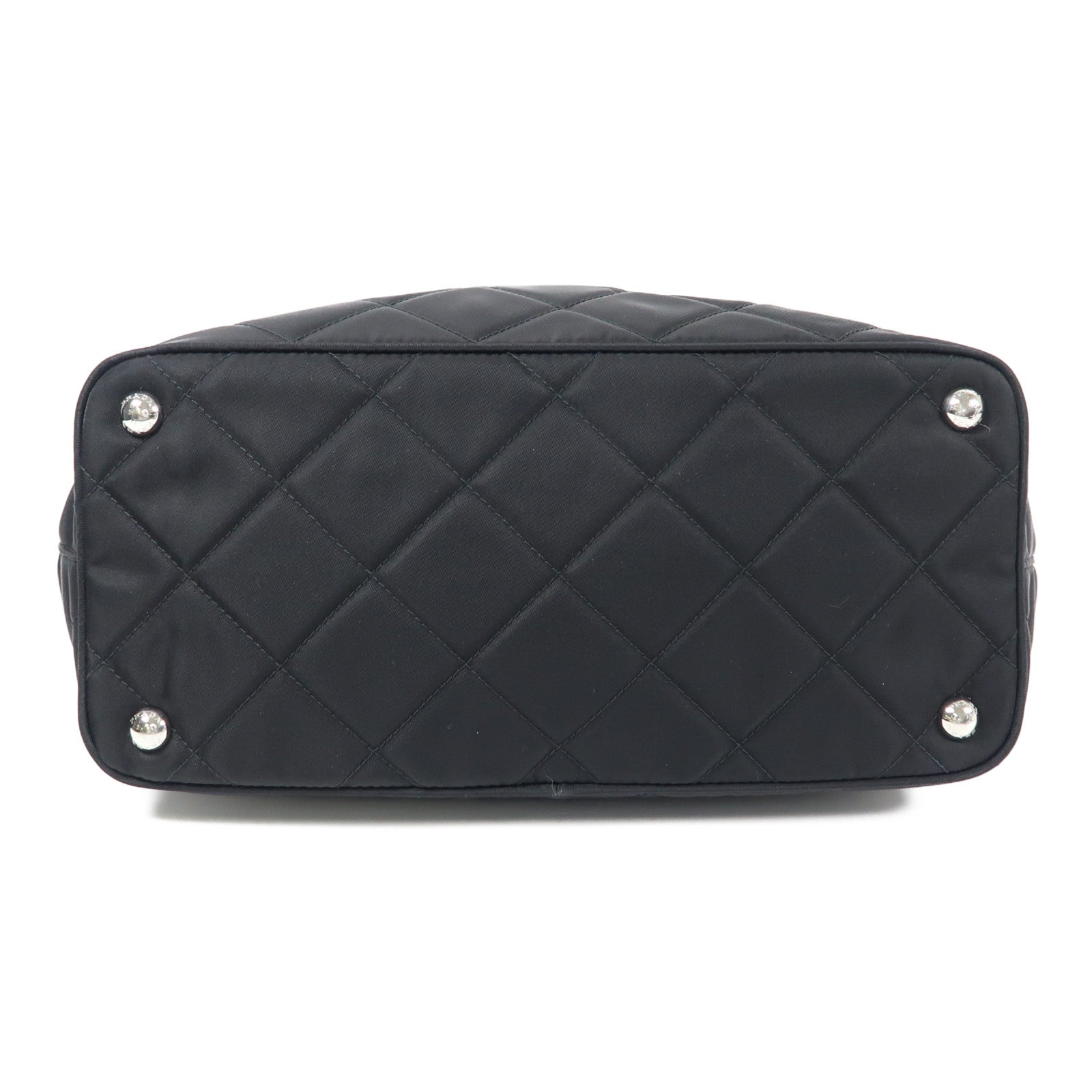 PRADA 尼龍Shoulder Bag銀扣鏈帶肩背袋