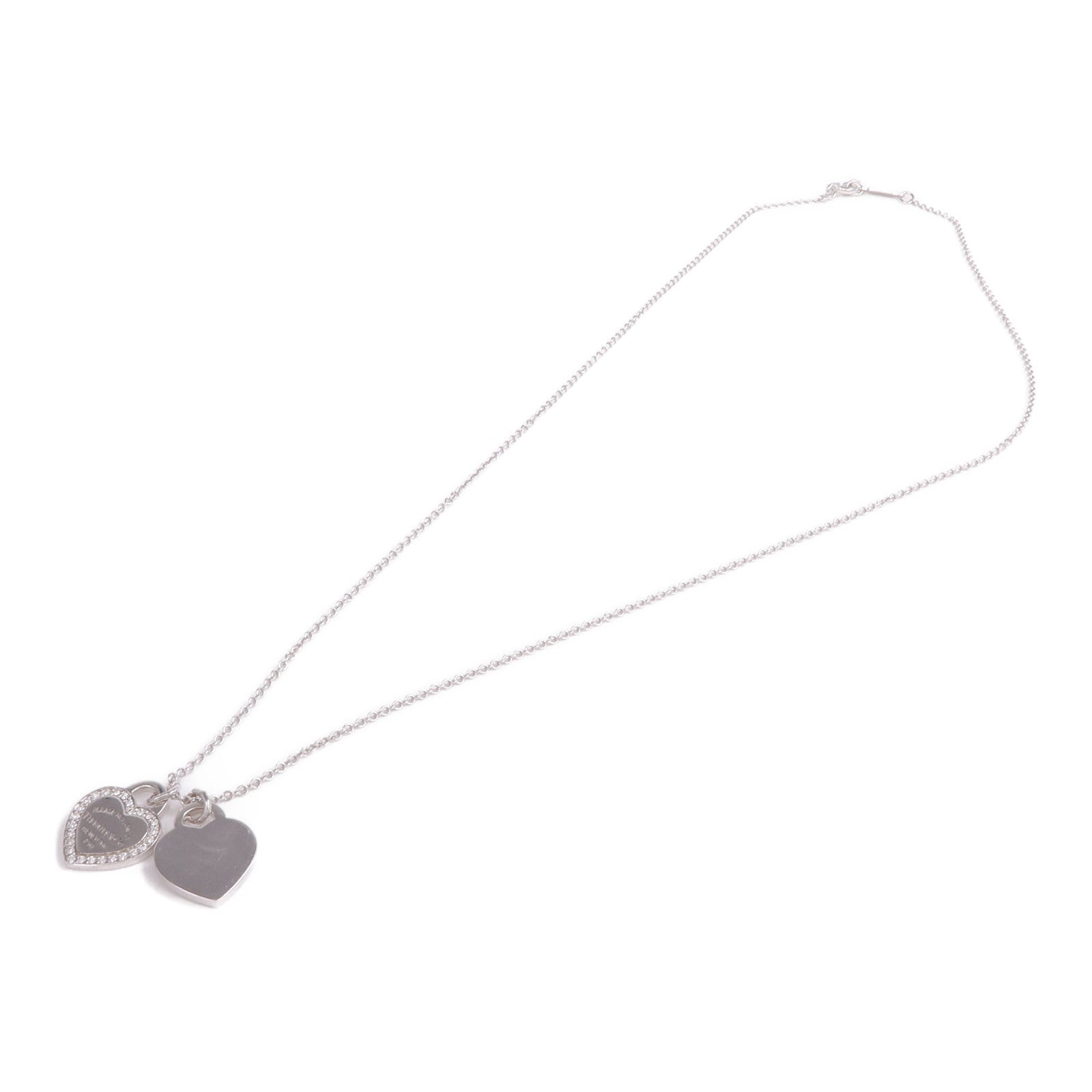 TIFFANY＆CO 18K白金Return to Tiffany Heart Diamond鑽石項鍊