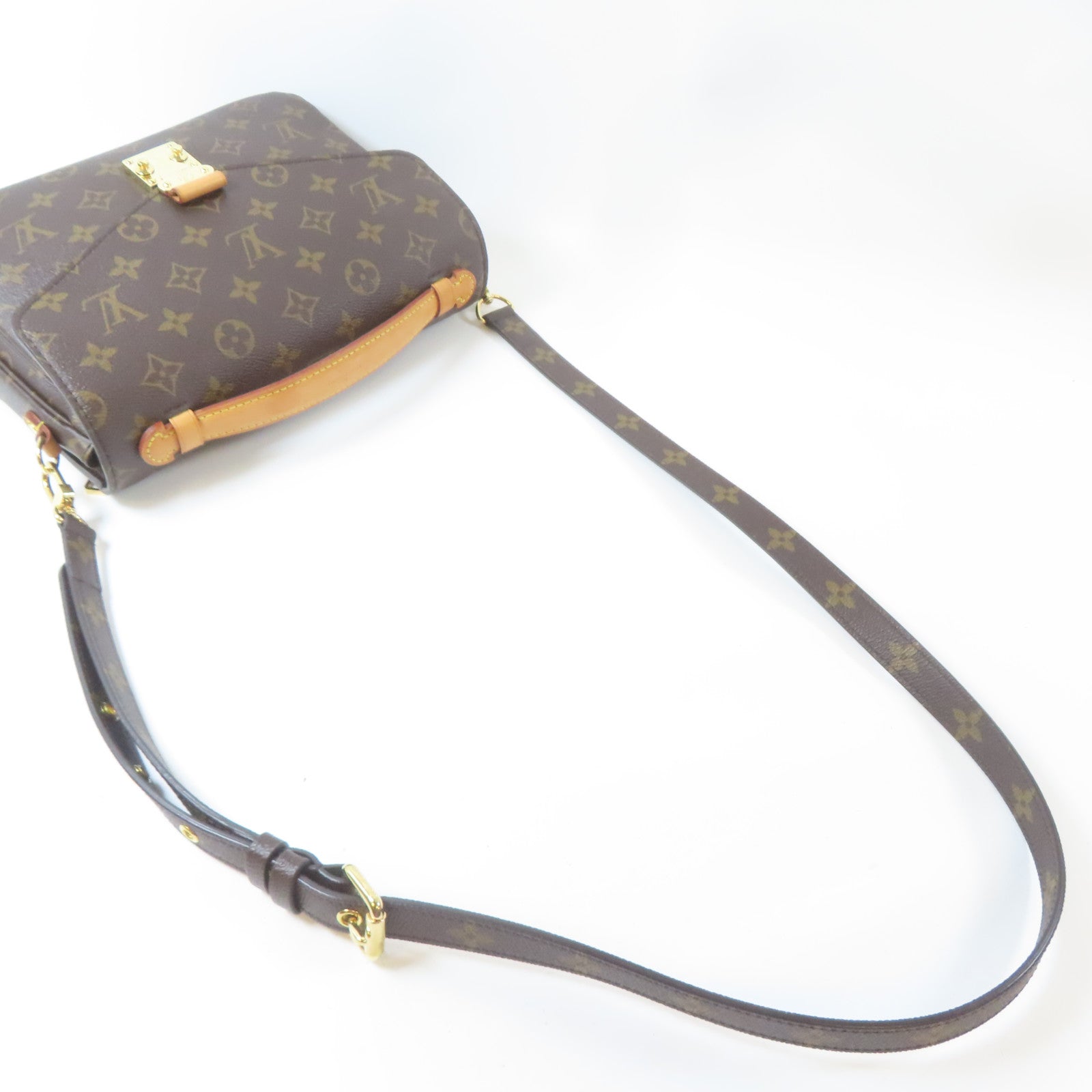 LOUIS VUITTON Monogram Pochette Metis金扣手挽肩背兩用袋啡色