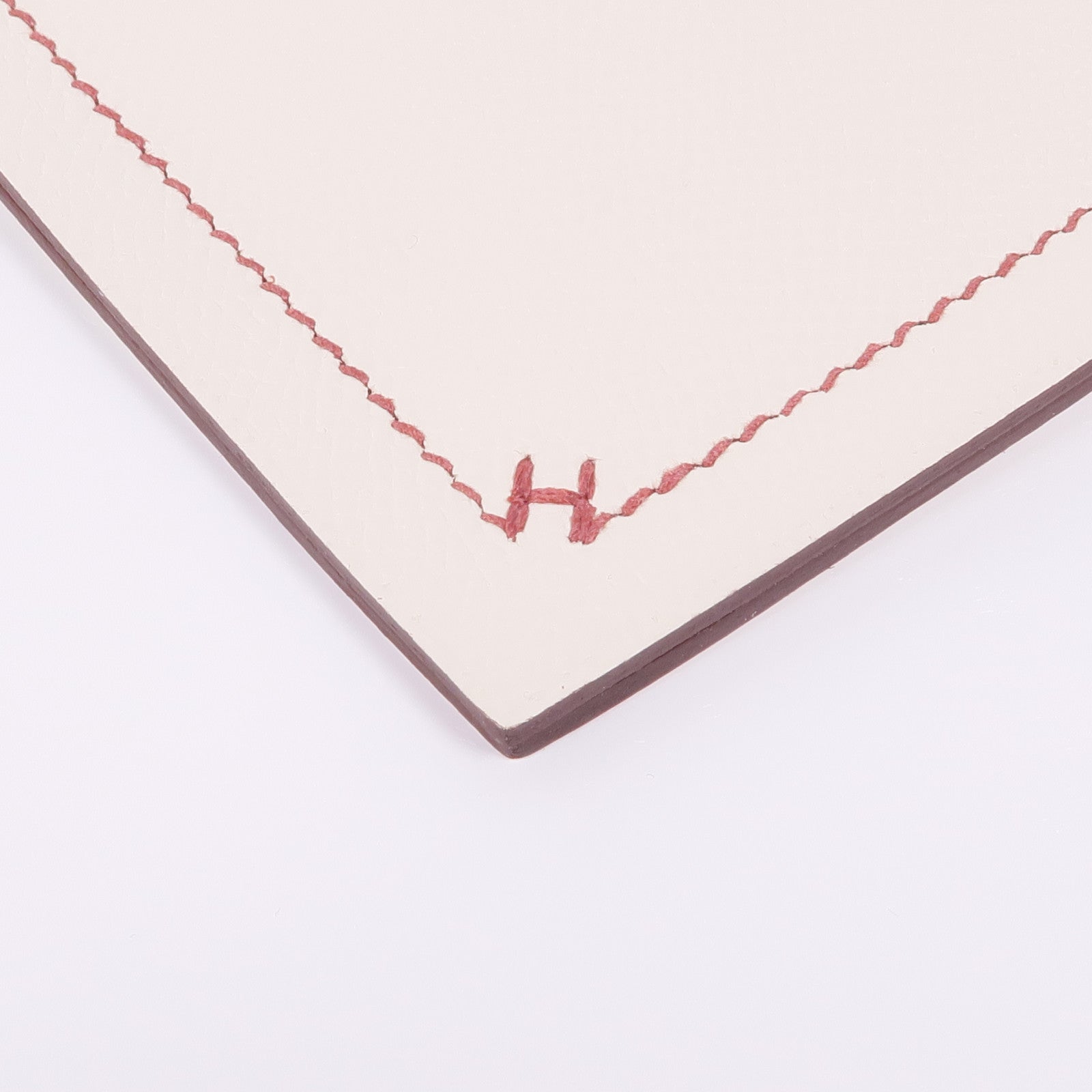 HERMES Epsom皮革H Sellier Glasses Case銀扣眼鏡盒Craie