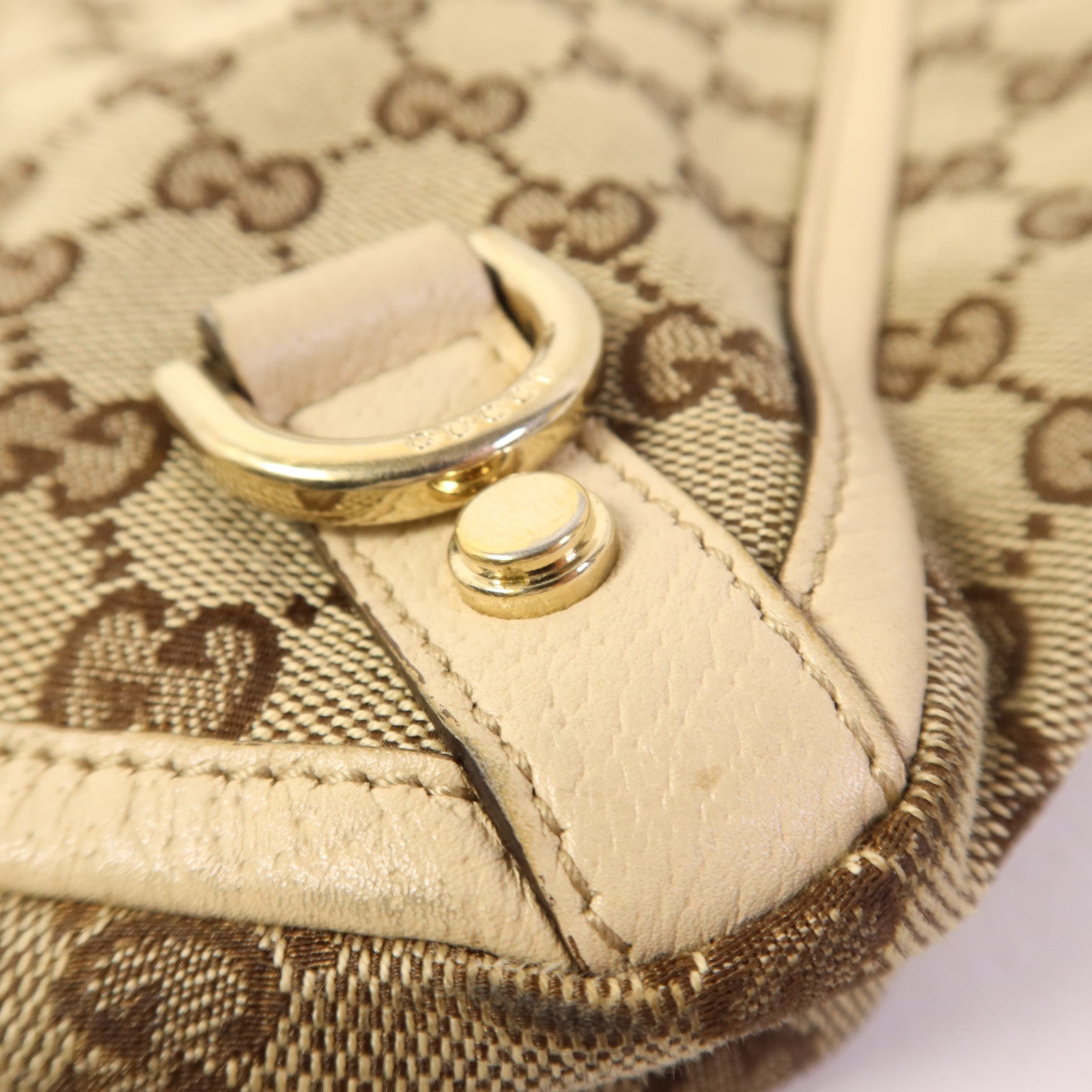 GUCCI 帆布Abbey Tote Bag金扣手挽袋
