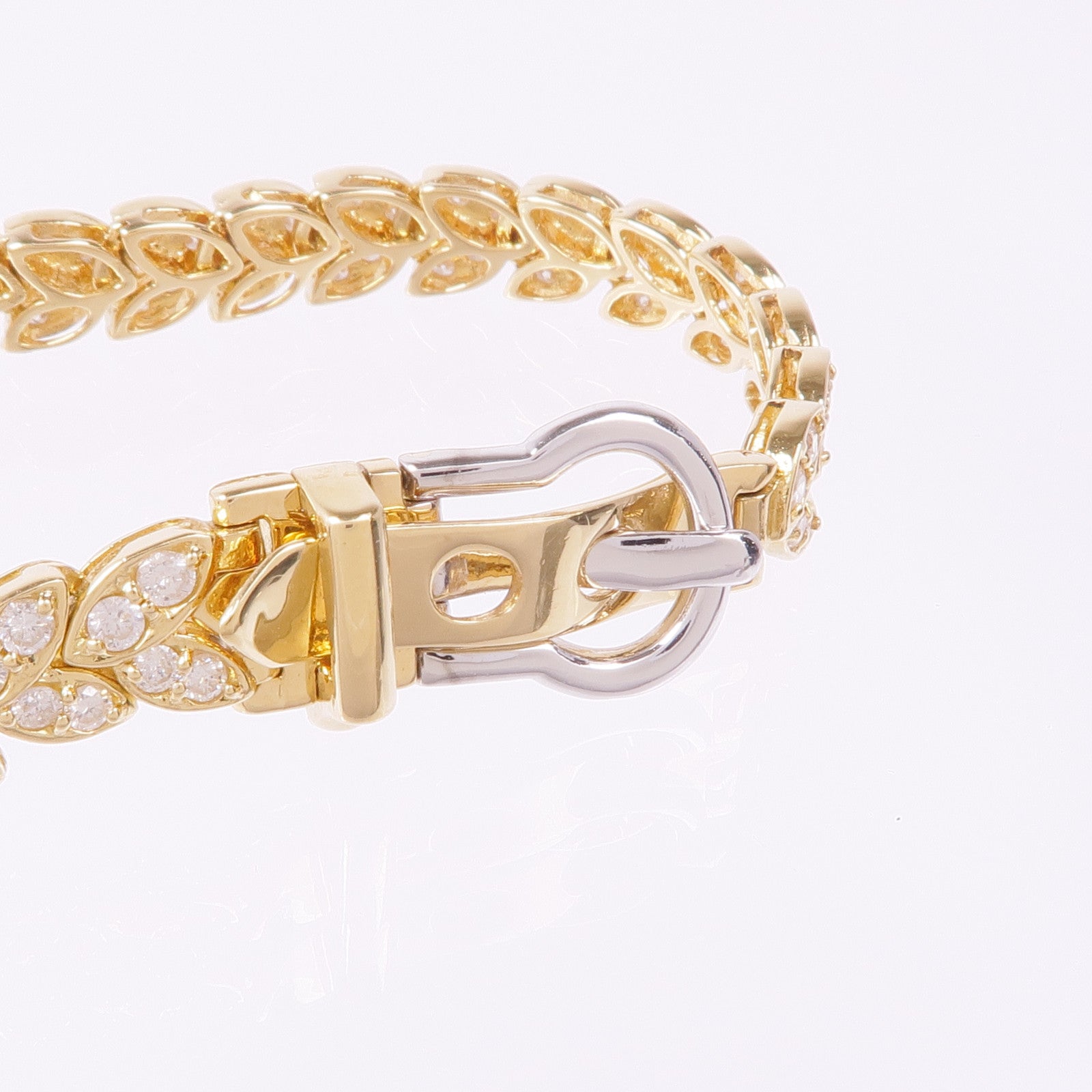 JEWELRY 【激減優惠】18K黃金/PT850鉑金Diamond Bracelet鑽石手鏈
