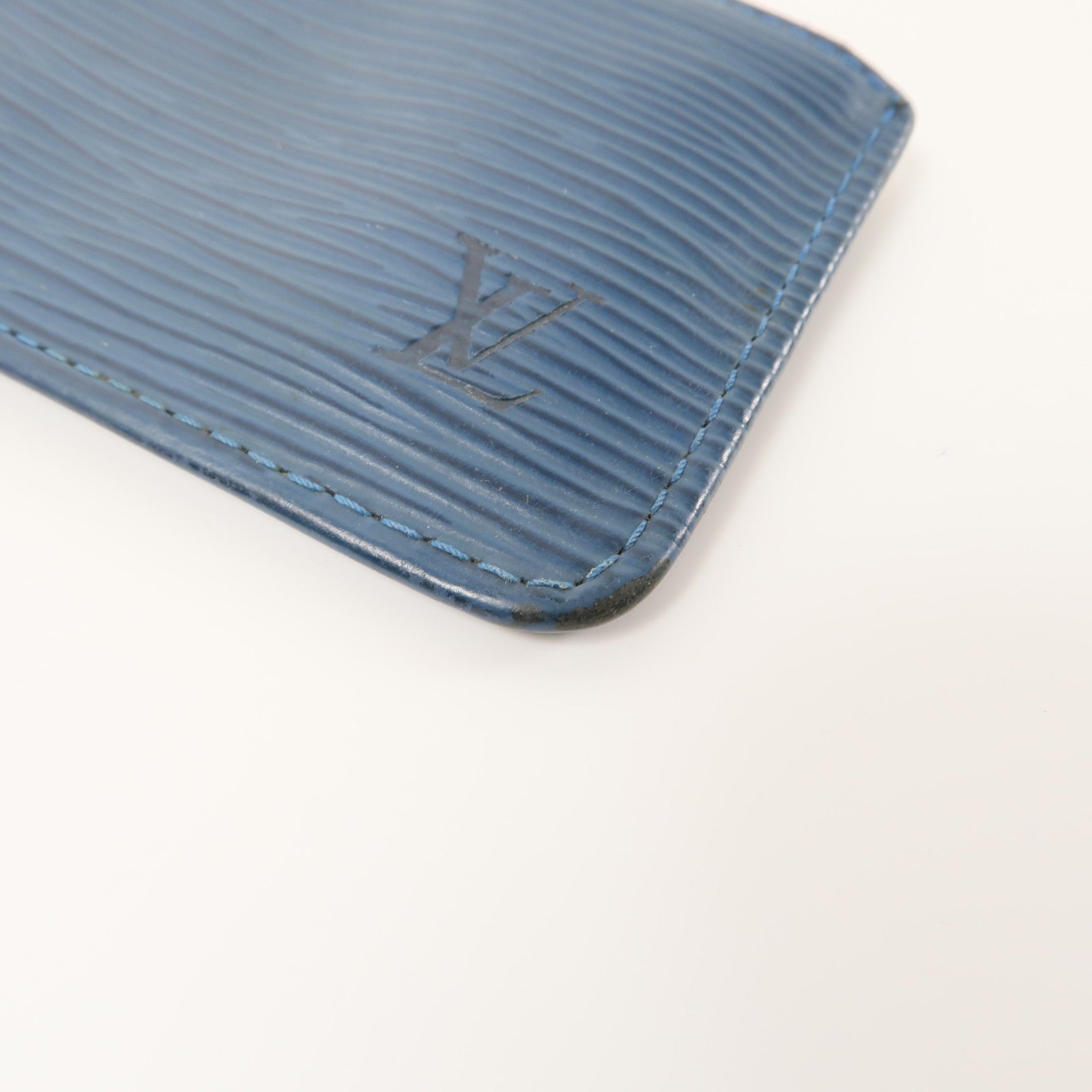 LOUIS VUITTON Epi Cles Coin Purse金扣零錢包藍色