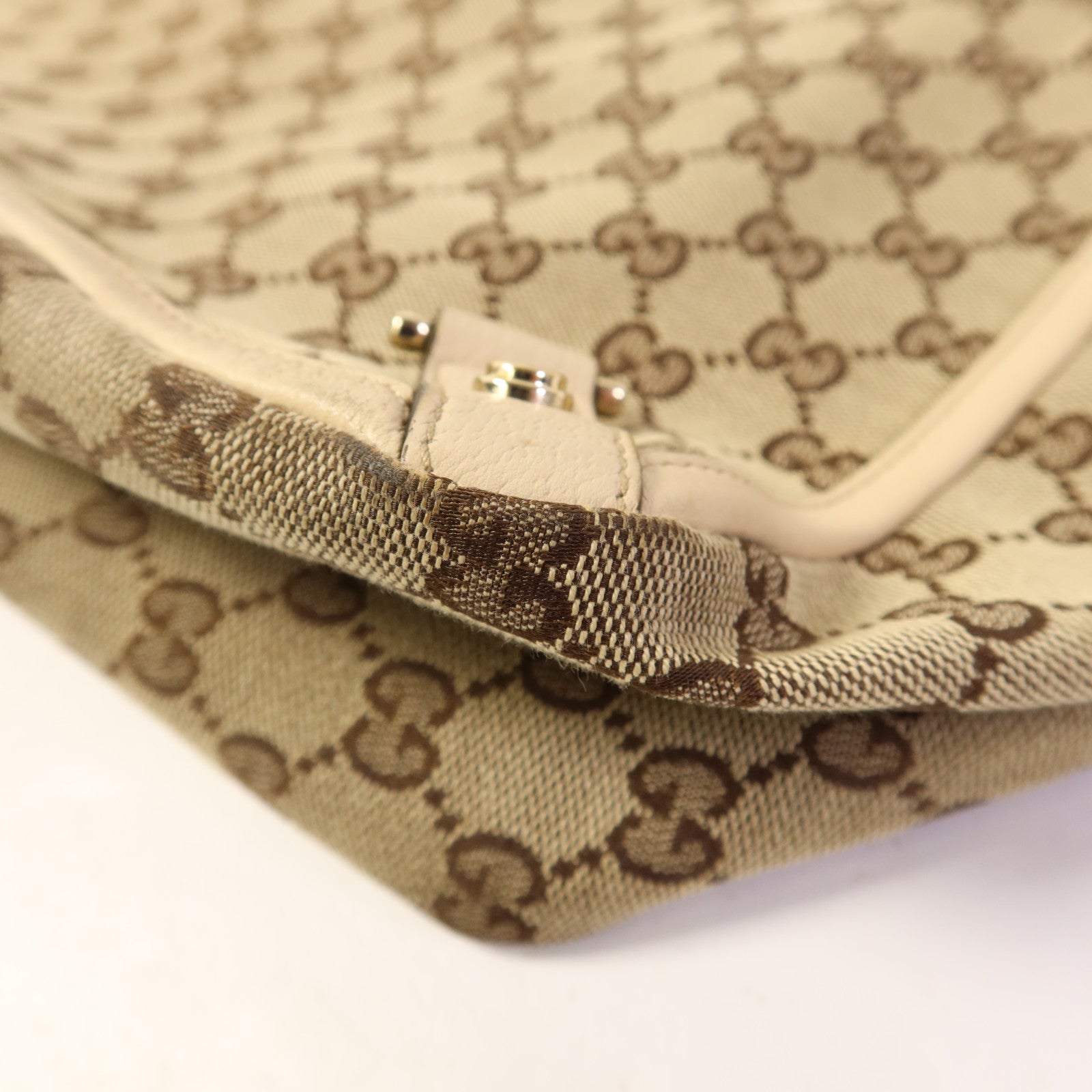 GUCCI 帆布Abbey Tote Bag金扣手挽袋