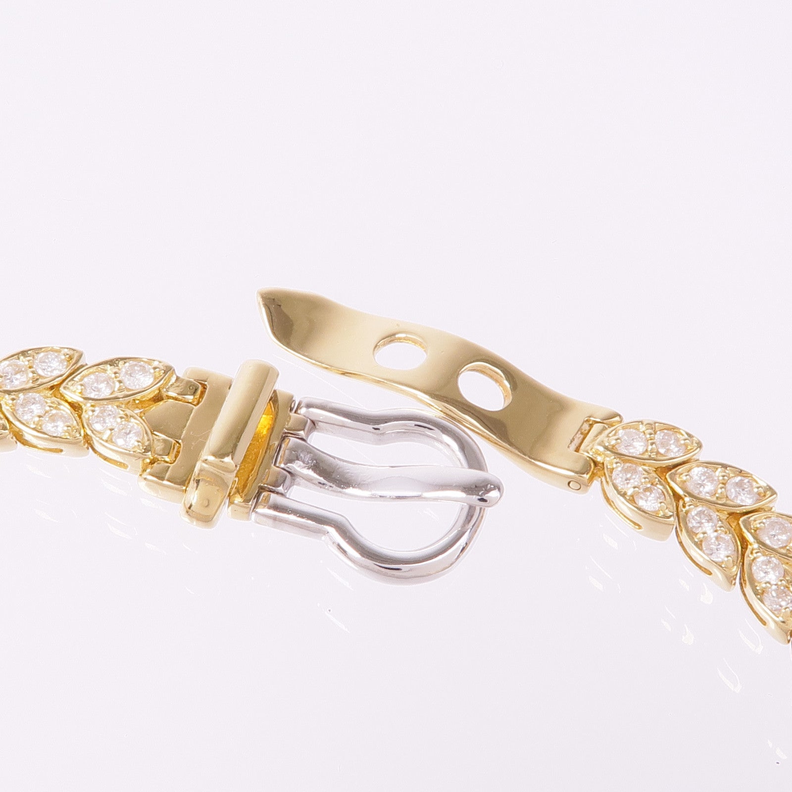 JEWELRY 【激減優惠】18K黃金/PT850鉑金Diamond Bracelet鑽石手鏈