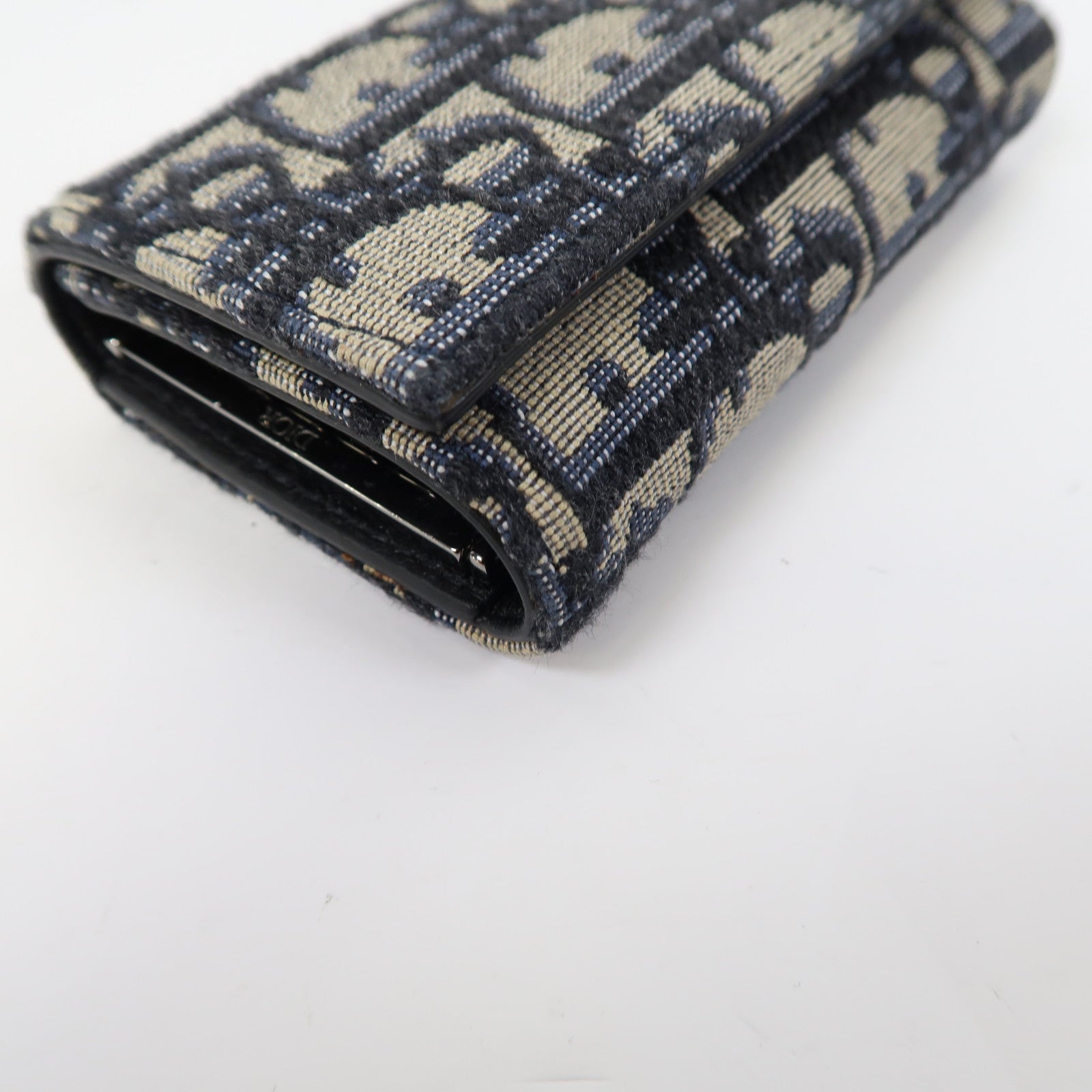 Dior 帆布Key Case銀扣鎖匙包米色/黑色