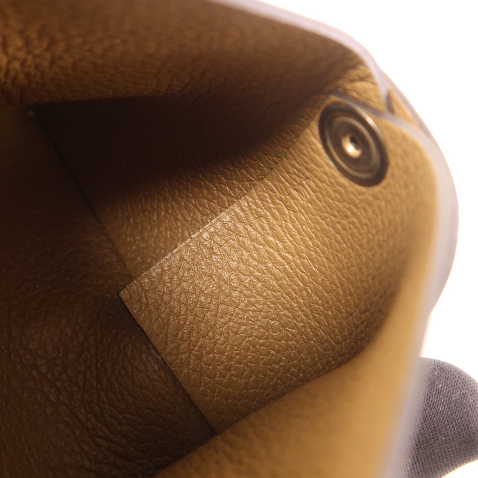 HERMES Evercolor皮革Bastia Change Purse銀扣零錢包Etoupe