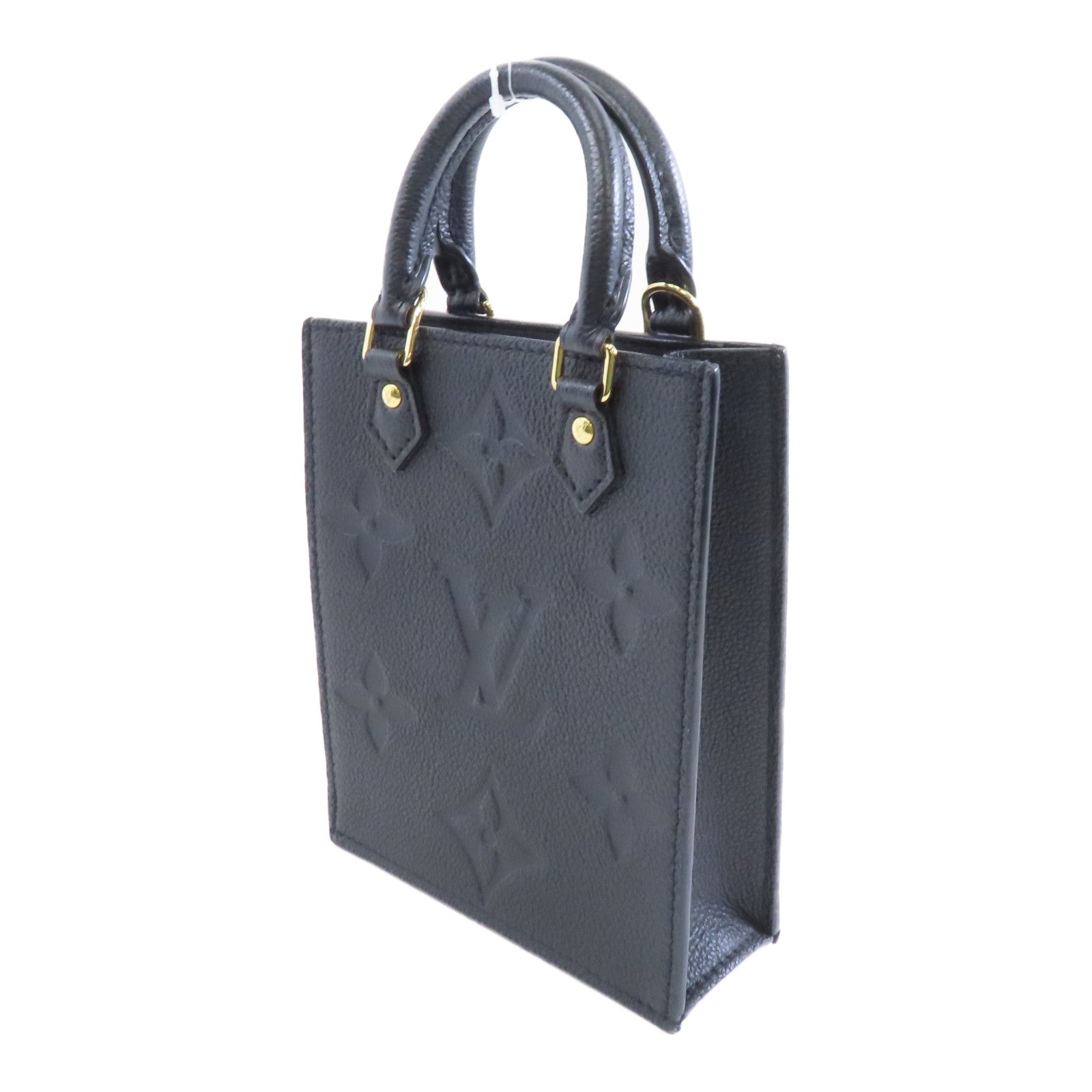 LOUIS VUITTON 【激減優惠】Monogram Empreinte Petit Sac Plat金扣手挽肩背兩用袋黑色