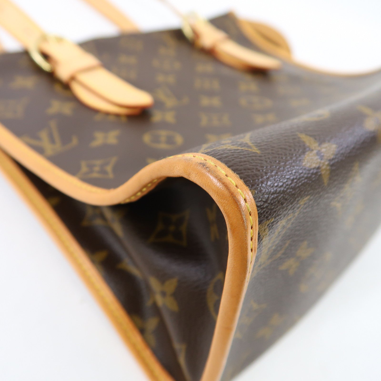 LOUIS VUITTON Monogram Popincort Haut金扣肩背袋啡色