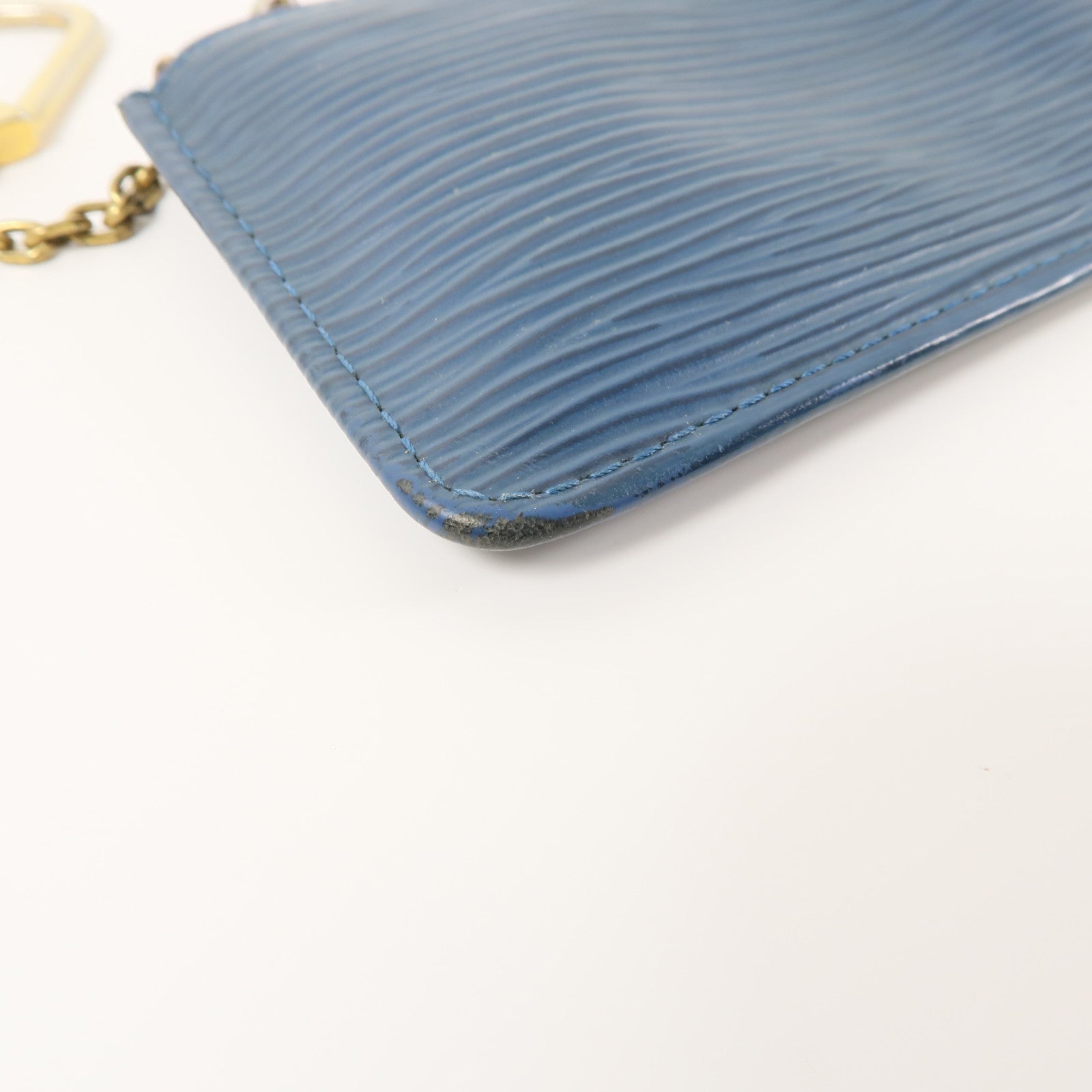 LOUIS VUITTON Epi Cles Coin Purse金扣零錢包藍色