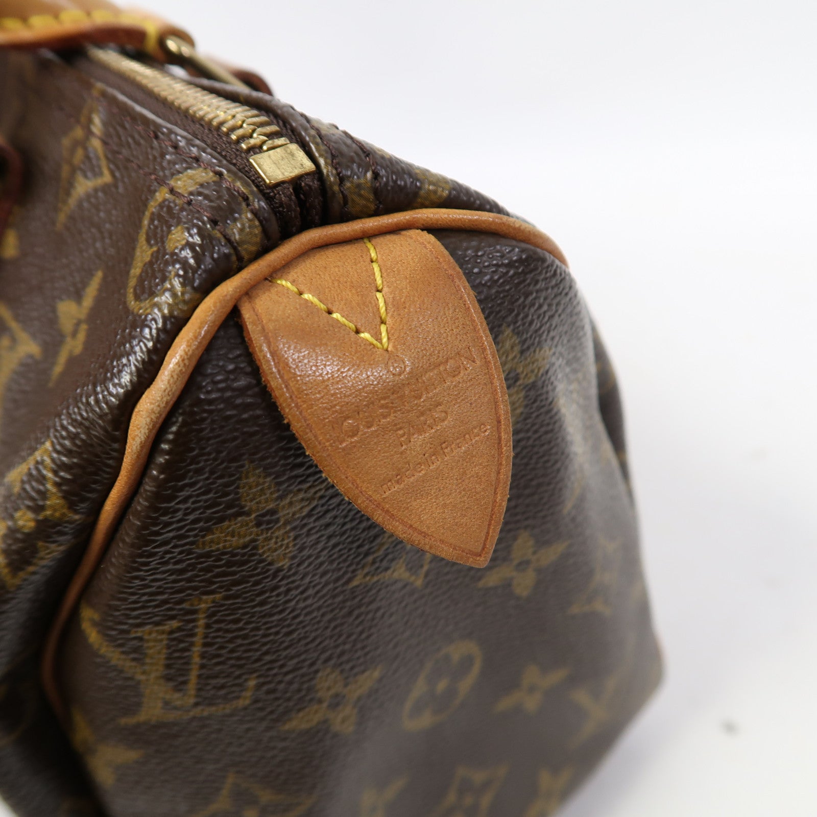 LOUIS VUITTON Monogram Speedy 25金扣手挽袋啡色