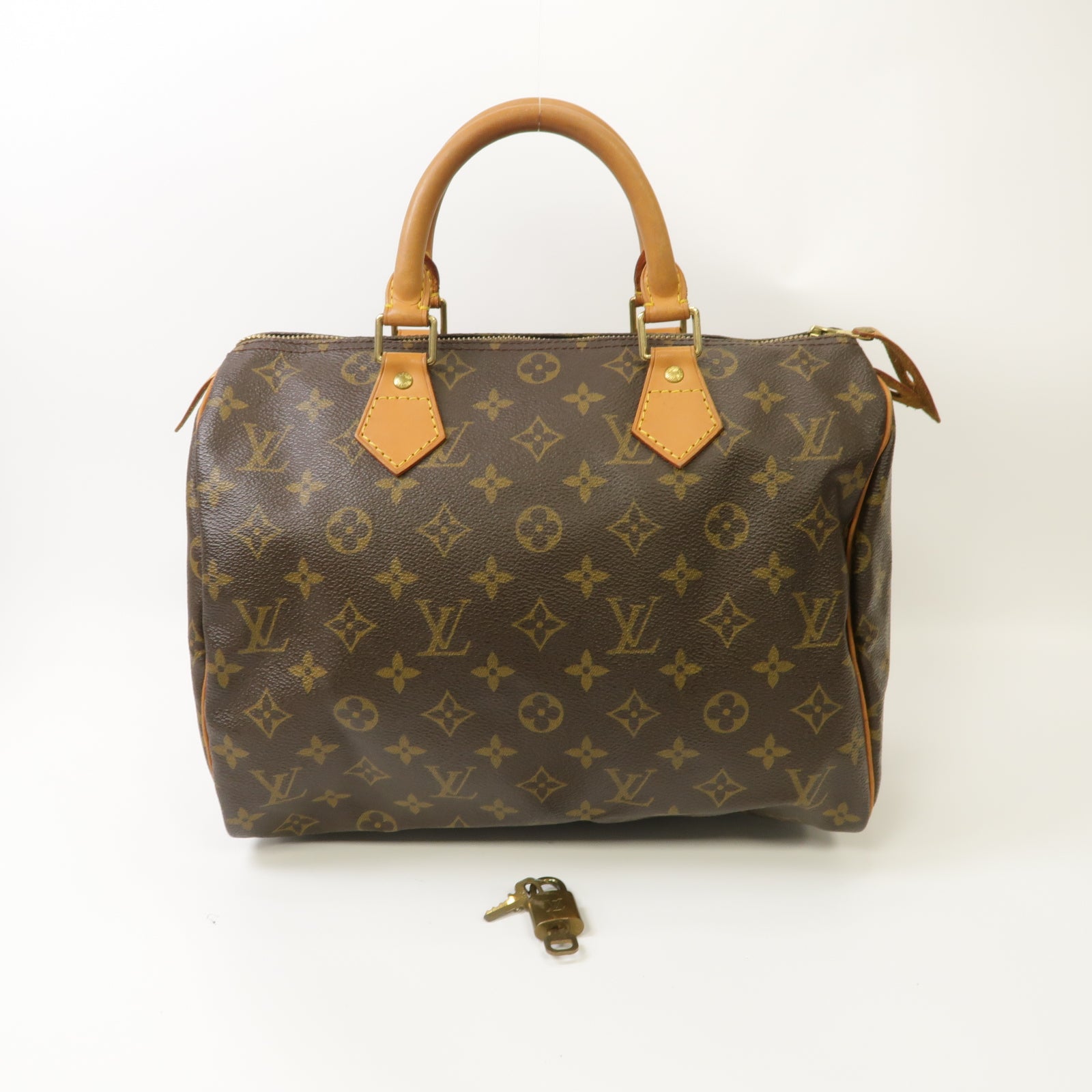 LOUIS VUITTON 【激減優惠】Monogram Speedy 30金扣手挽袋啡色