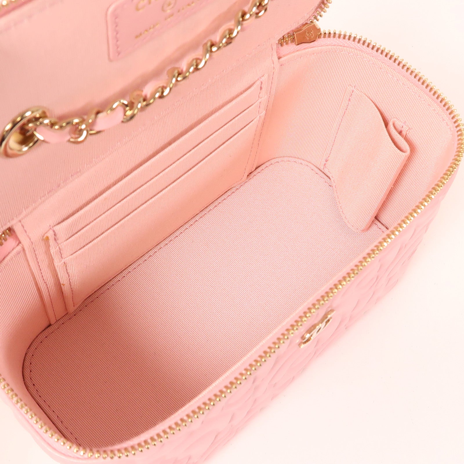 CHANEL 牛皮皮革Chain Shoulder金扣鏈帶肩背袋