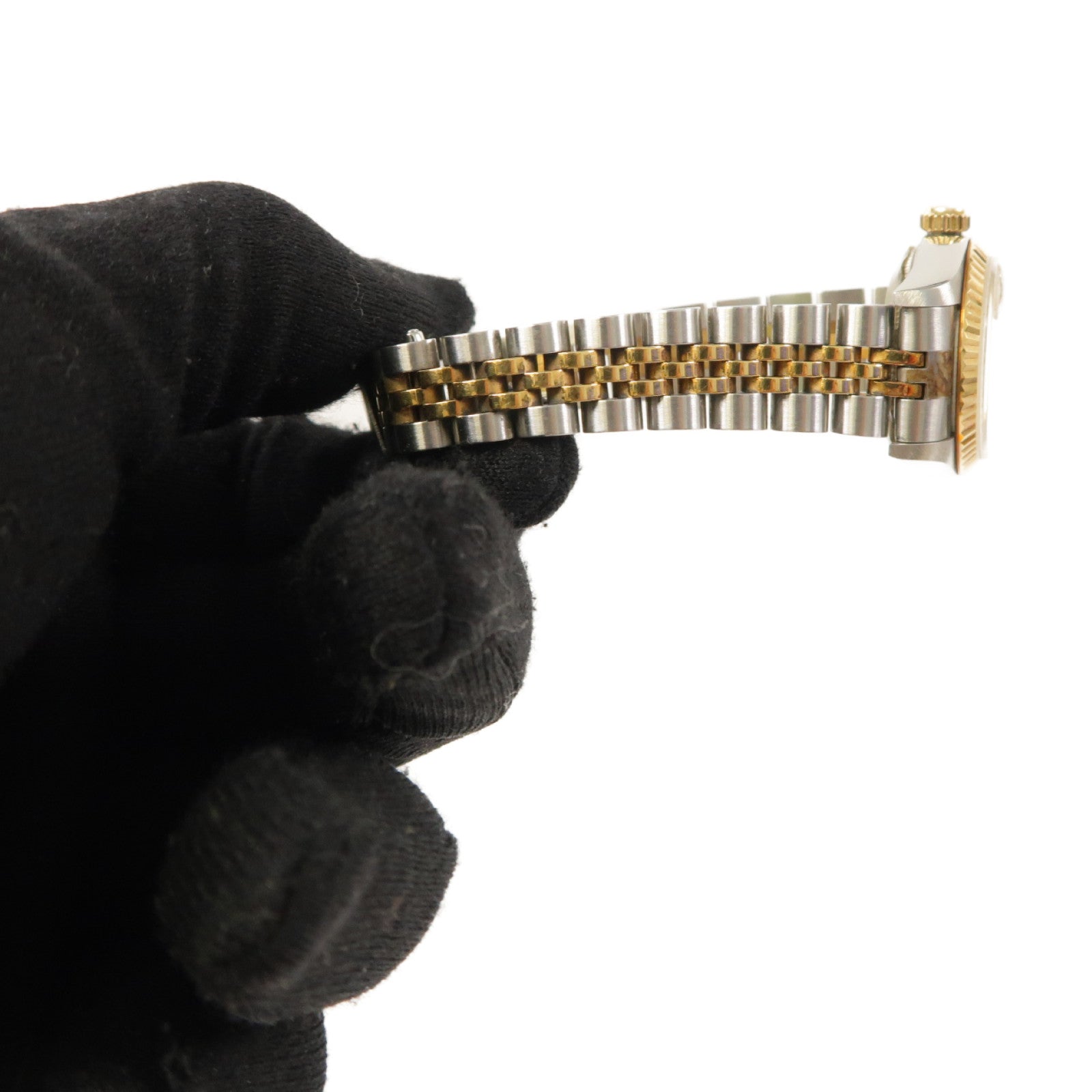 ROLEX Lady Datejust 18K黃金/不鏽鋼手錶自動機芯金色