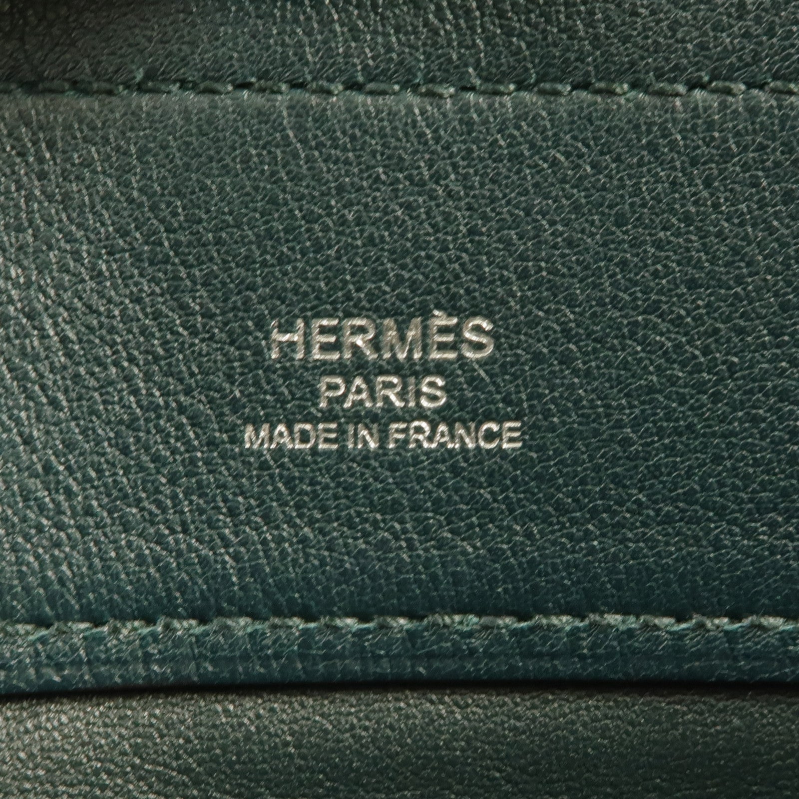 HERMES Swift皮革Aline銀扣肩背袋Green