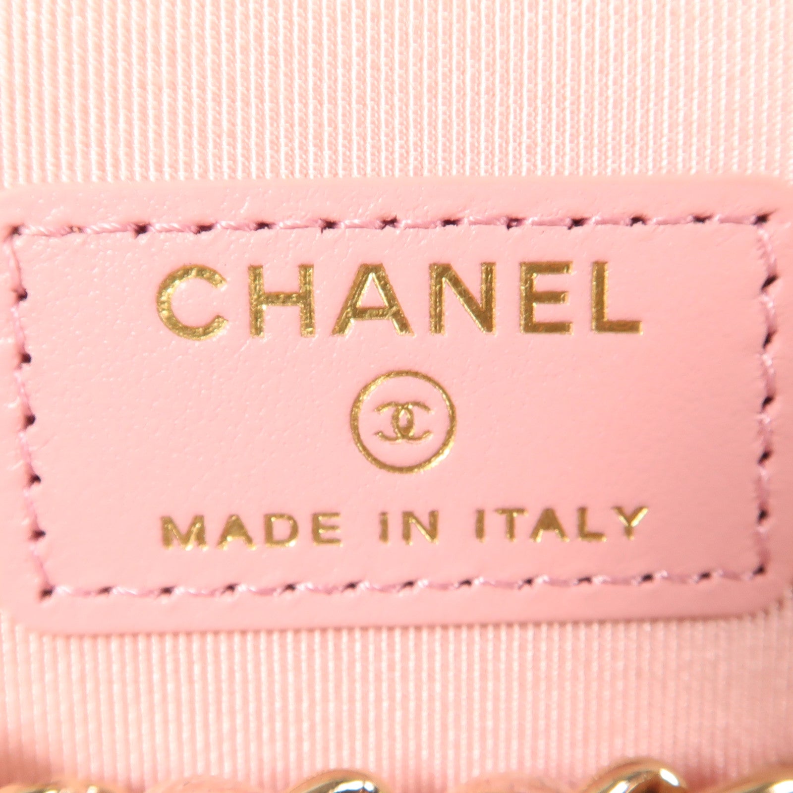 CHANEL 牛皮皮革Chain Shoulder金扣鏈帶肩背袋