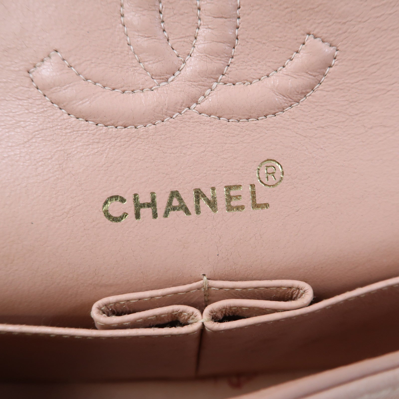 CHANEL 【激減優惠】菱格羊皮皮革Chain Shoulder金扣鏈帶肩背袋粉紅色