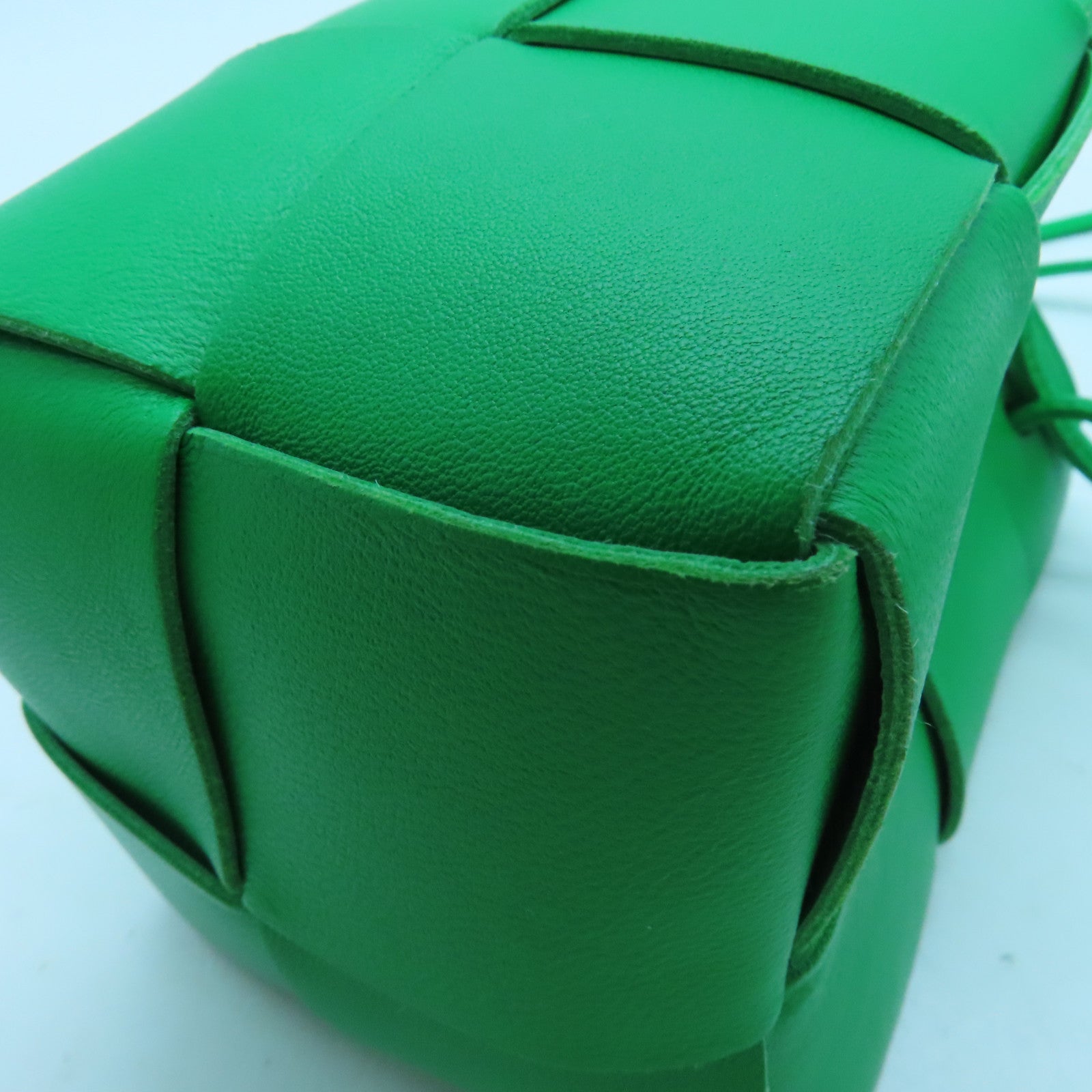 BOTTEGA VENETA 織紋羊皮皮革Shoulder Bag肩背袋綠色