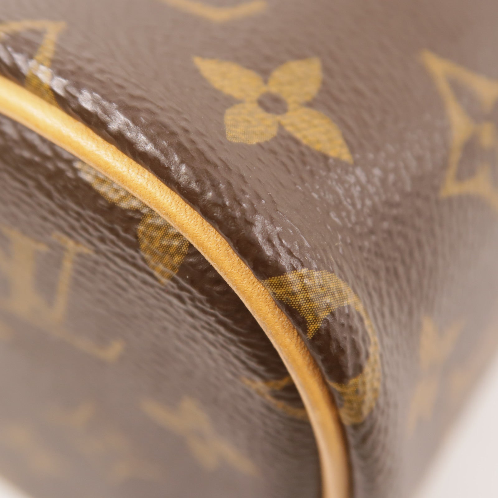 LOUIS VUITTON Monogram Nice BB金扣手挽袋棕色