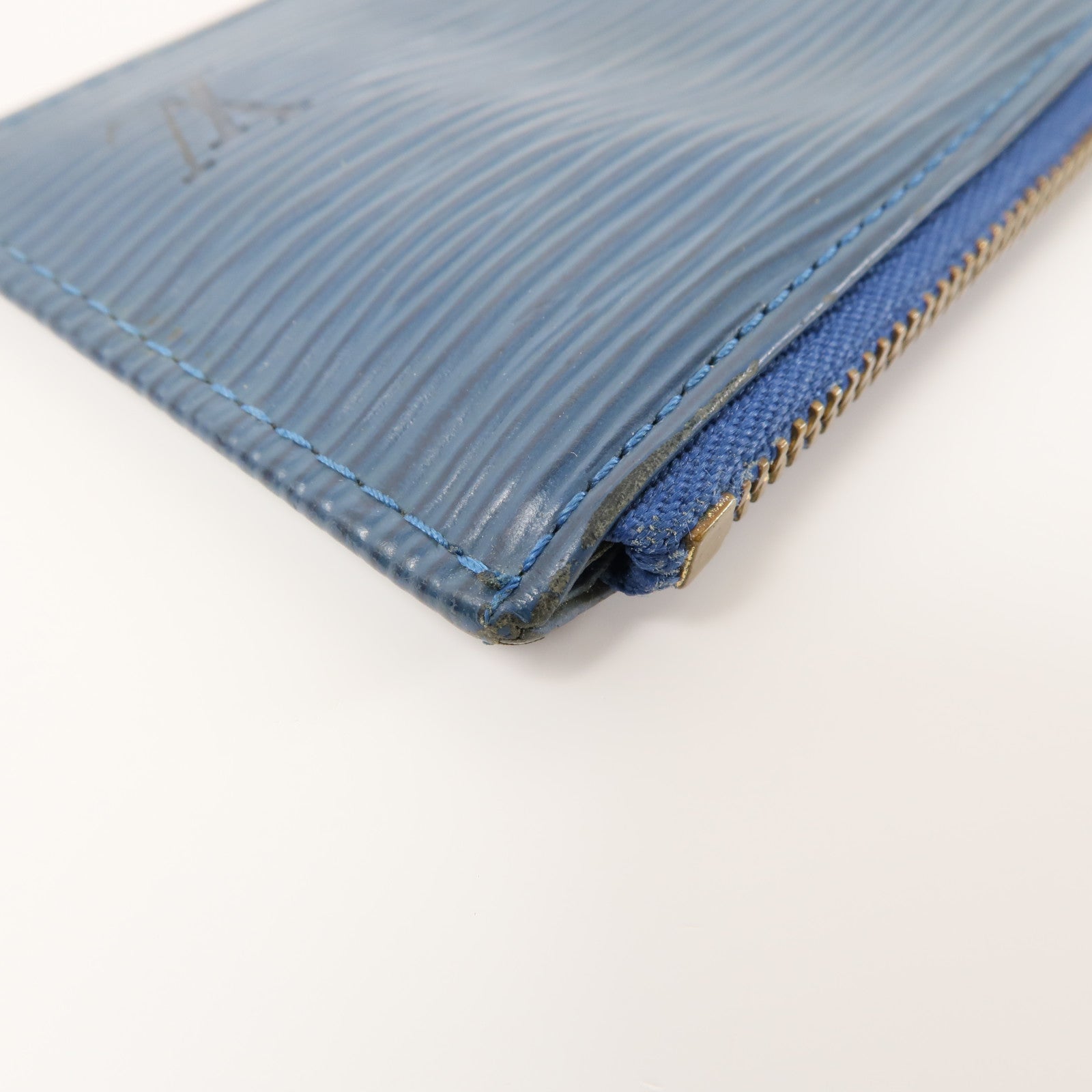LOUIS VUITTON Epi Cles Coin Purse金扣零錢包藍色