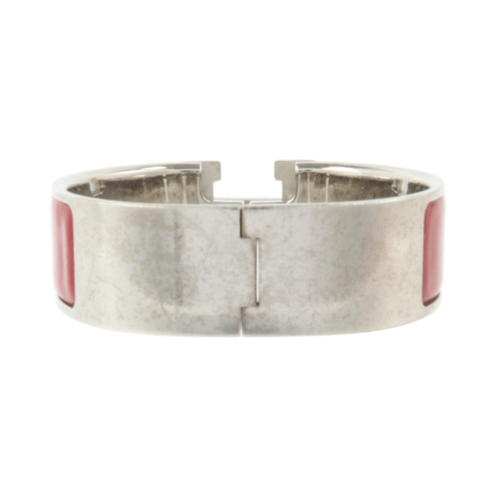 HERMES 金屬/琺瑯Clic-Clac H Bracelet銀扣手鏈