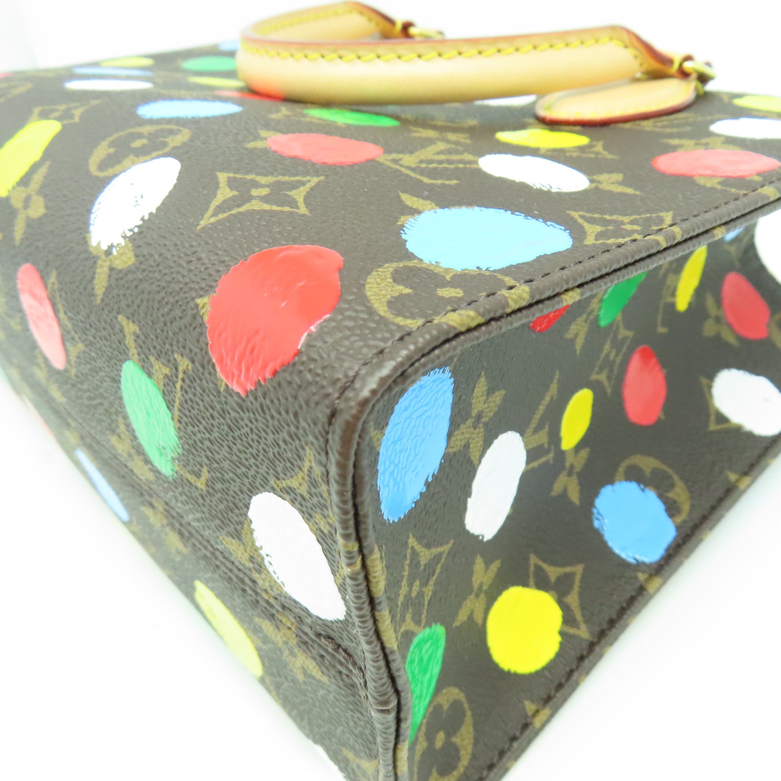 LOUIS VUITTON Monogram LV x YK On The Go PM金扣手挽肩背兩用啡色袋