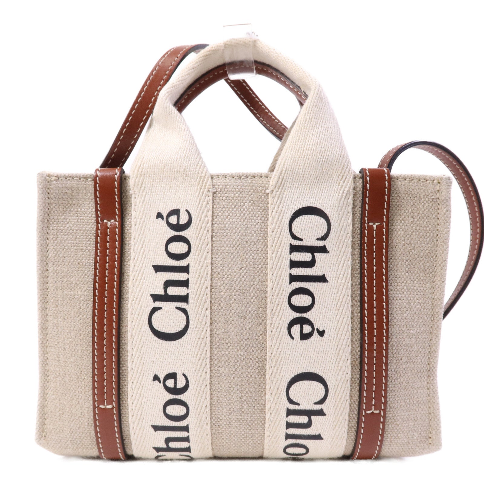 Chloe 帆布Mini Woody手挽肩背兩用袋