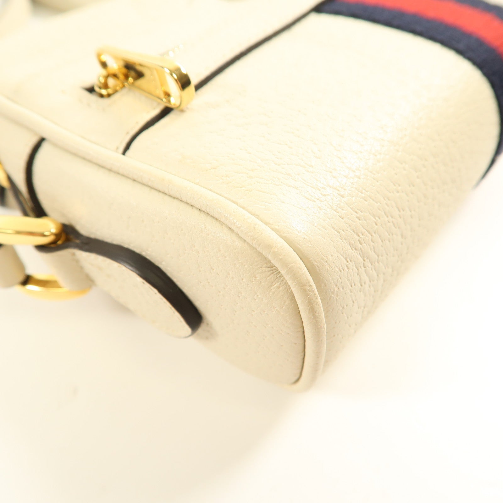 GUCCI 【激減優惠】牛皮皮革Ophidia Mini金扣肩背袋白色